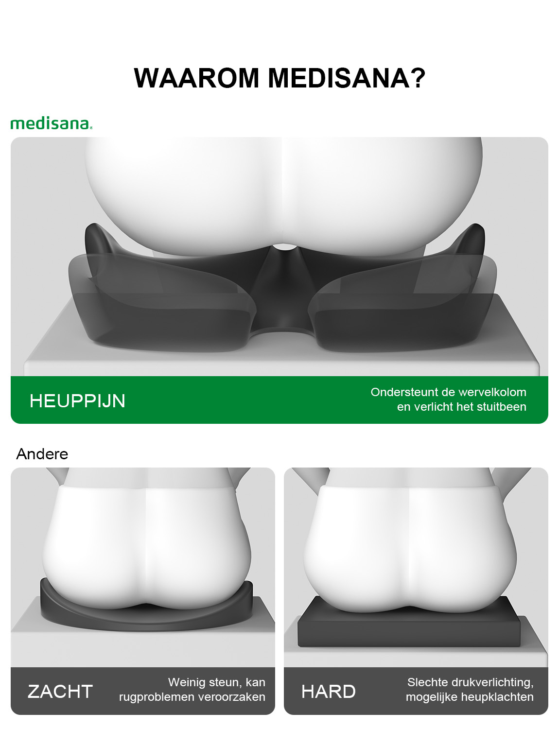 medisana MC 100 Ergonomisch zitkussen