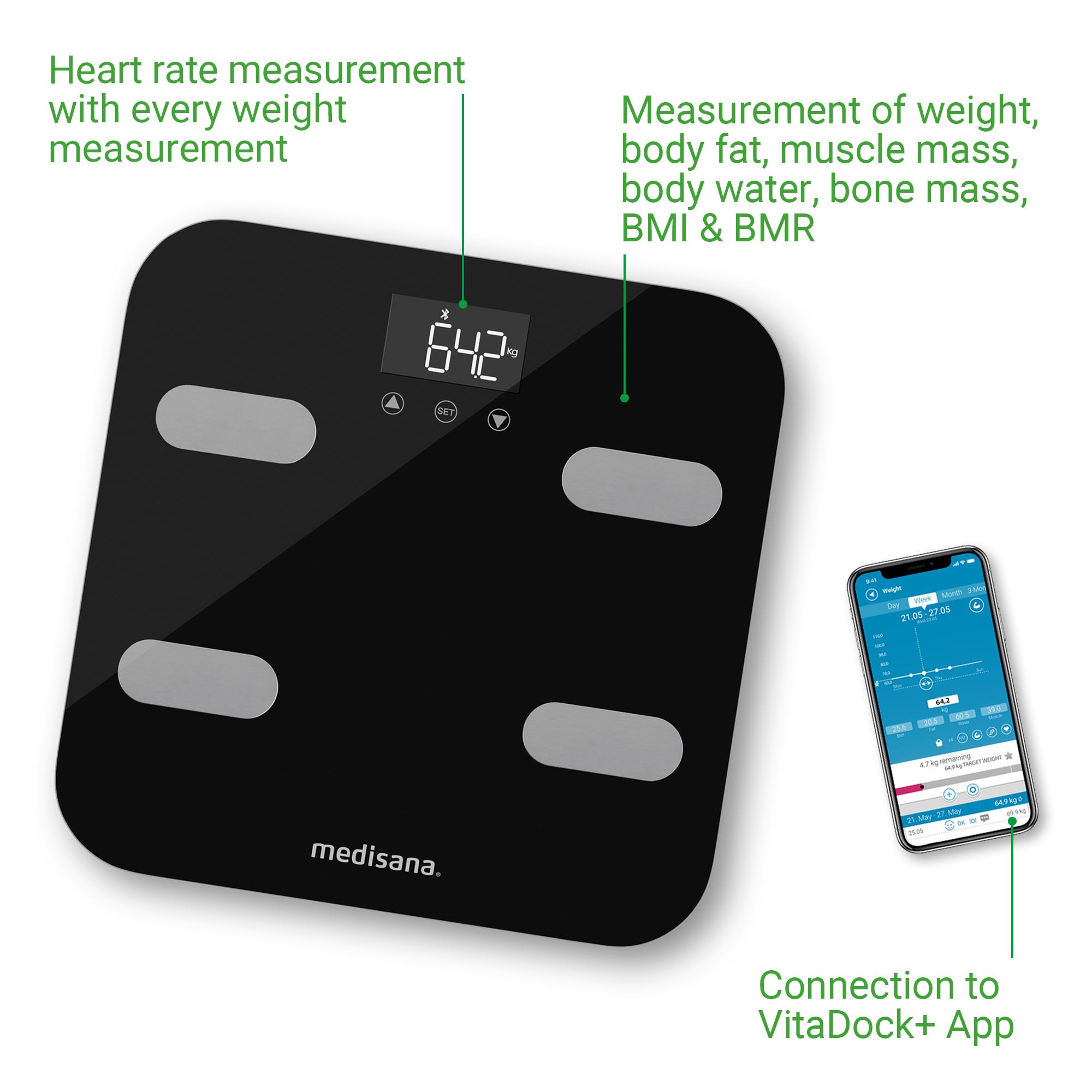 BS 602 connect | WiFi & Bluetooth body composition scale