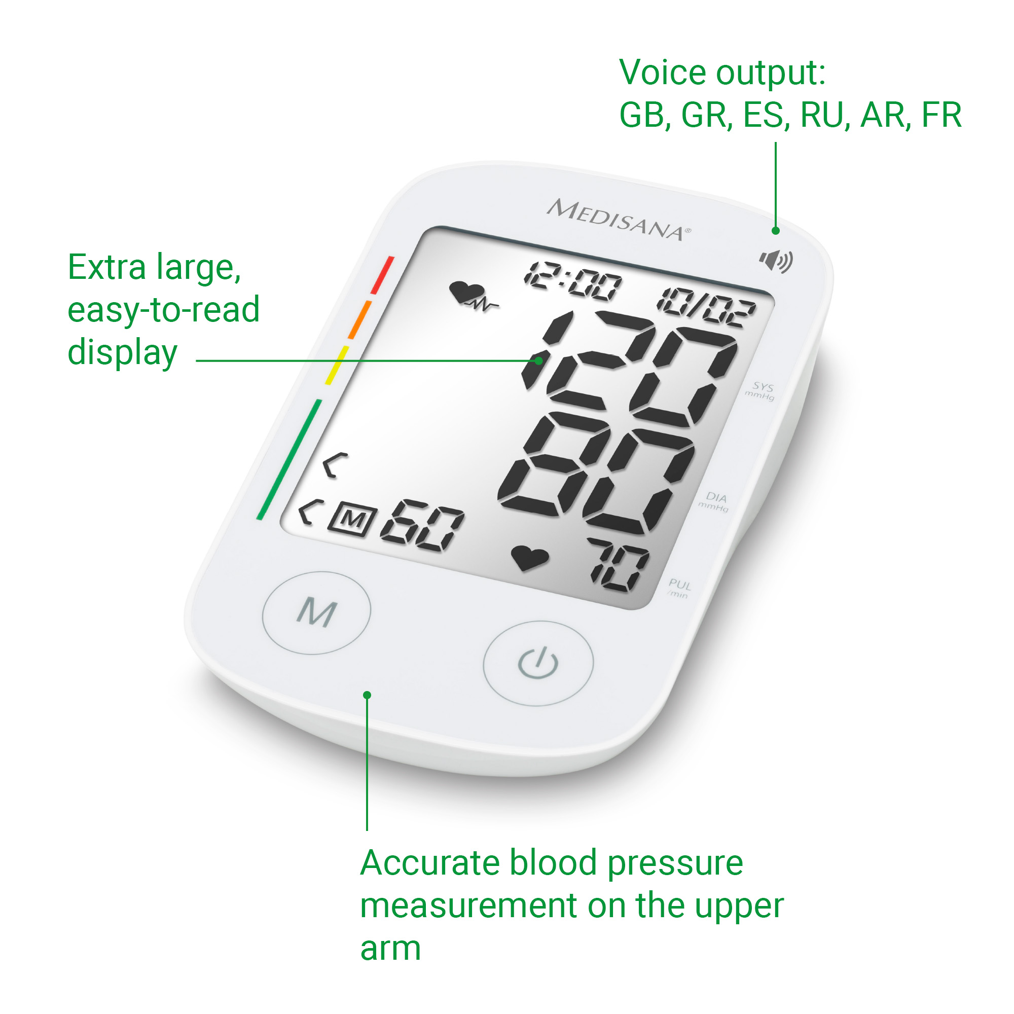 BU 535 Voice | Bovenarm bloeddrukmeter | Internationale versie