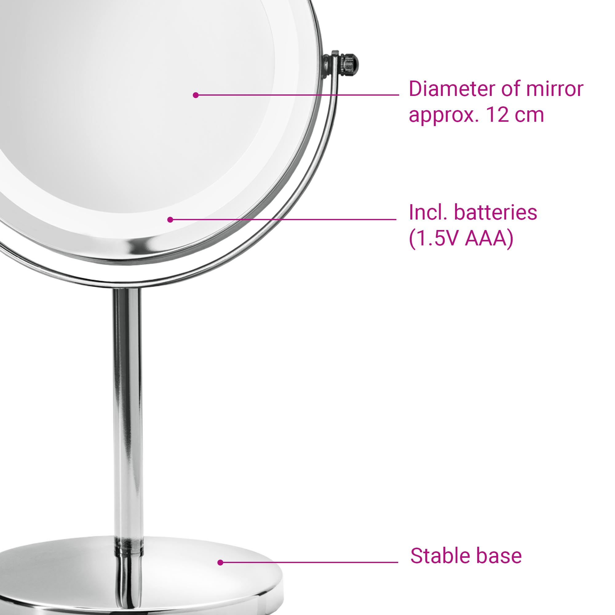 48b2ee96f034e17707fabb71b09c6f23 CM 840 | 2in1 cosmetics mirror