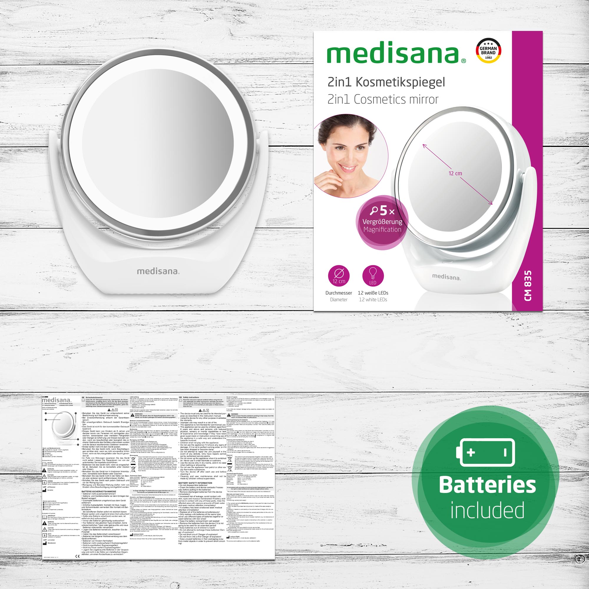 350a1eaf385ce0f0241b38f45ae397fa CM 835 | 2in1 cosmetics mirror