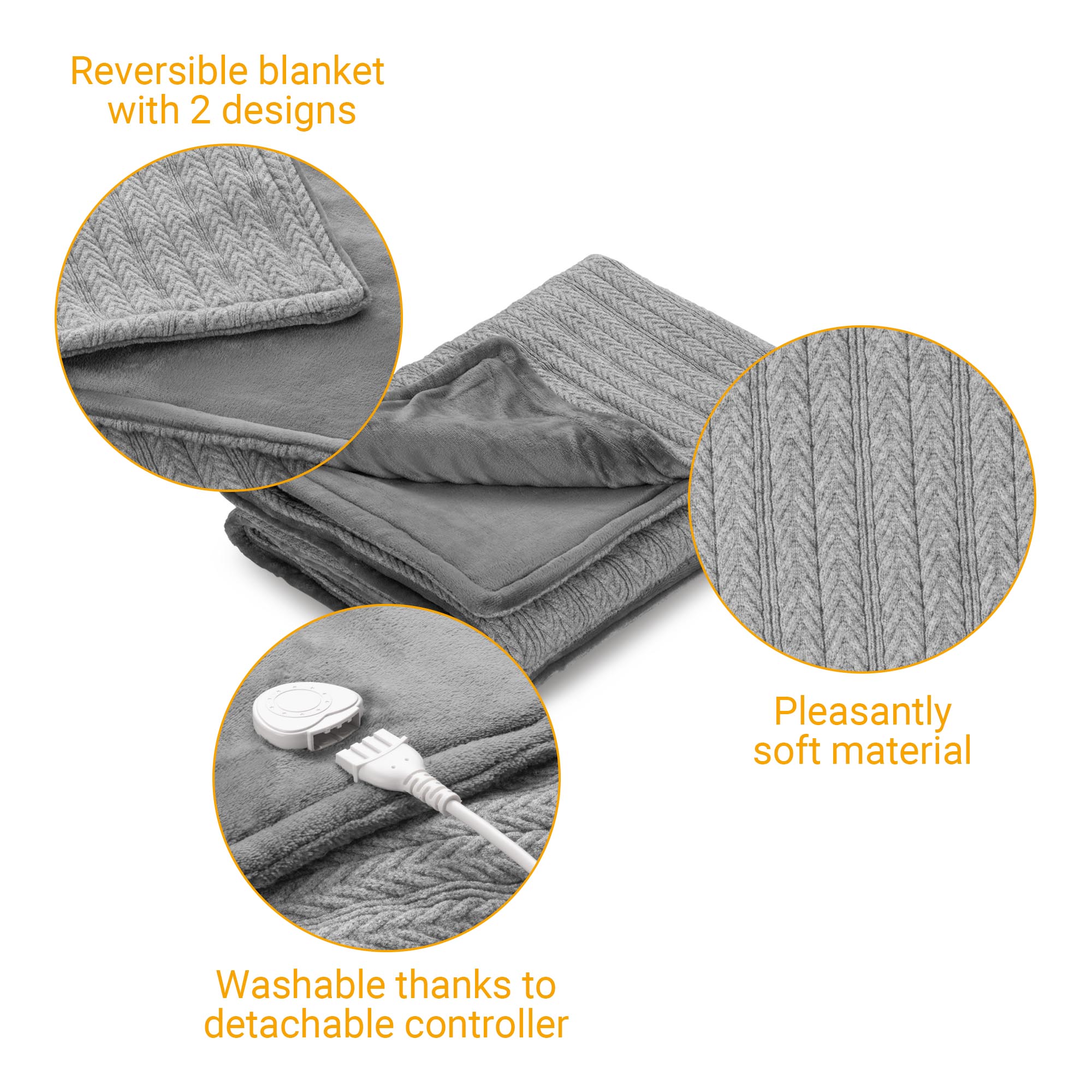 HB 680 | Knitted Cozy Heated Blanket