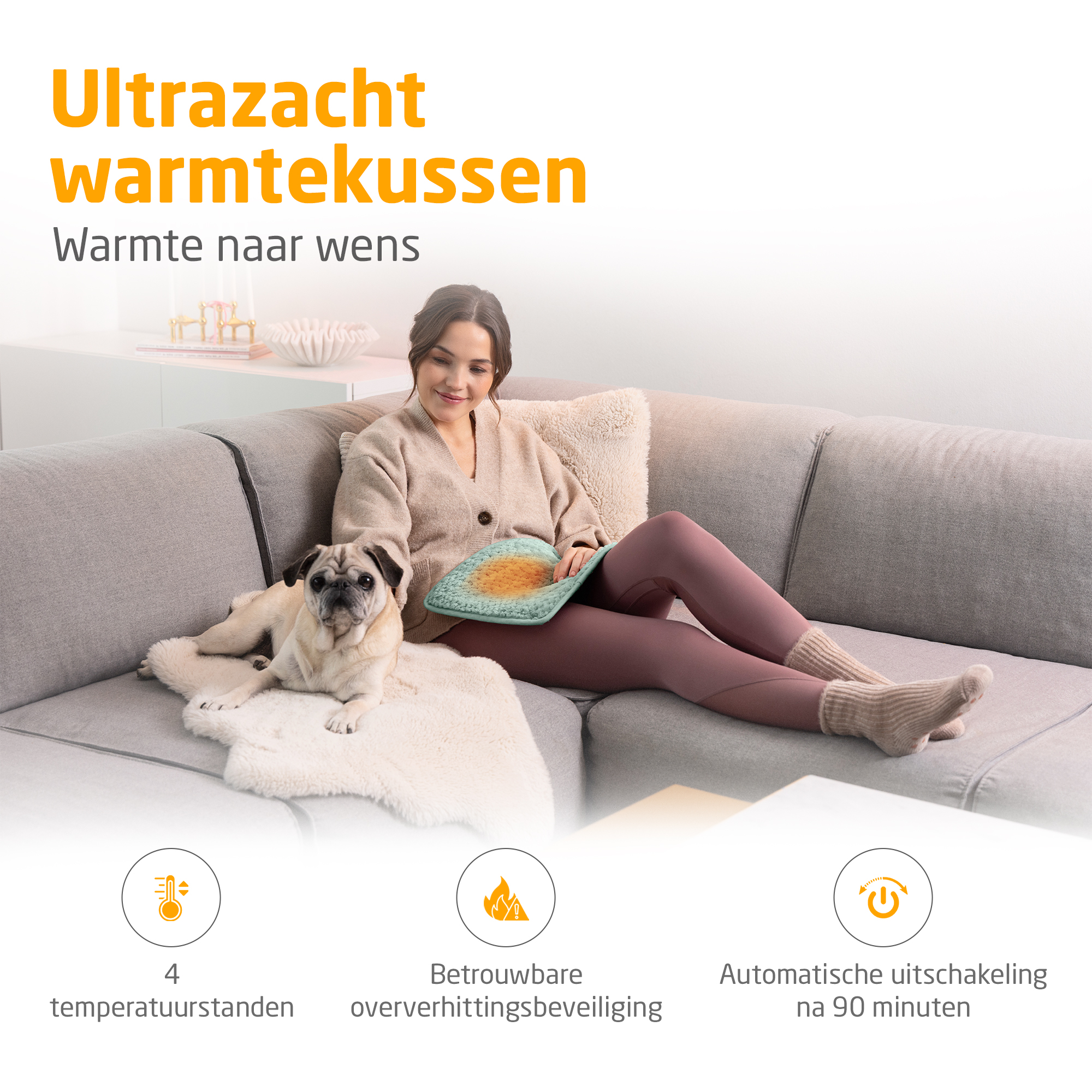 medisana HP 517 - Warmtekussen - savage groen