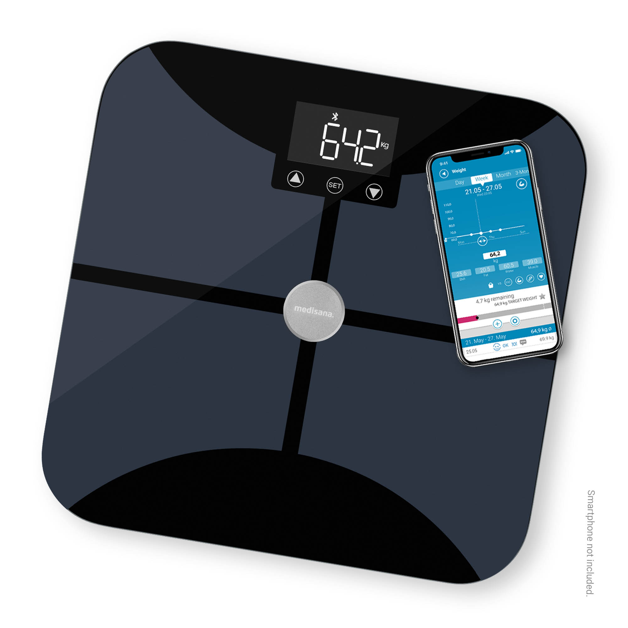 medisana BS 652 Wifi negra báscula de análisis corporal