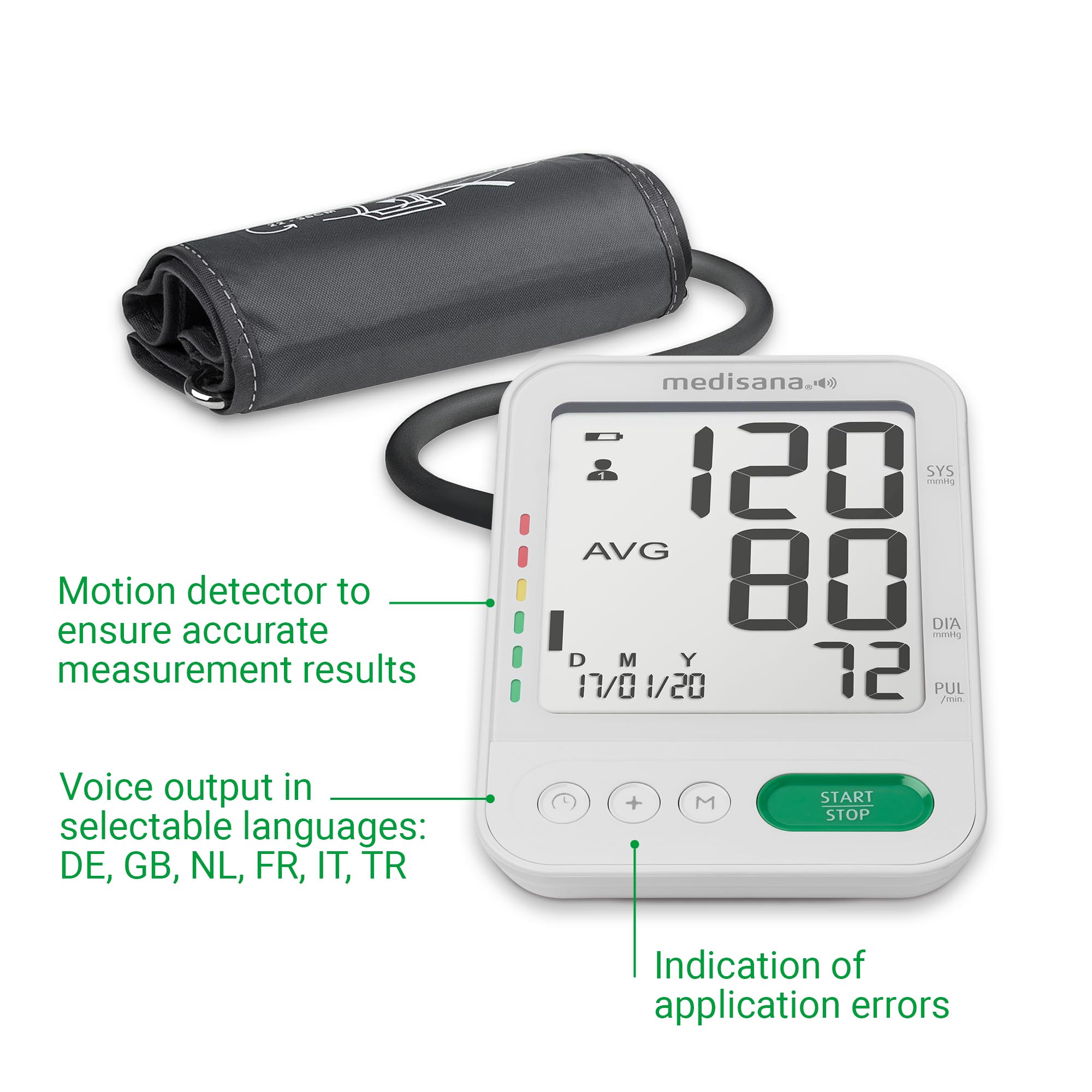 797d80f6b9757d185c3789699d799ce6 BU 586 Voice | Upper arm blood pressure monitor