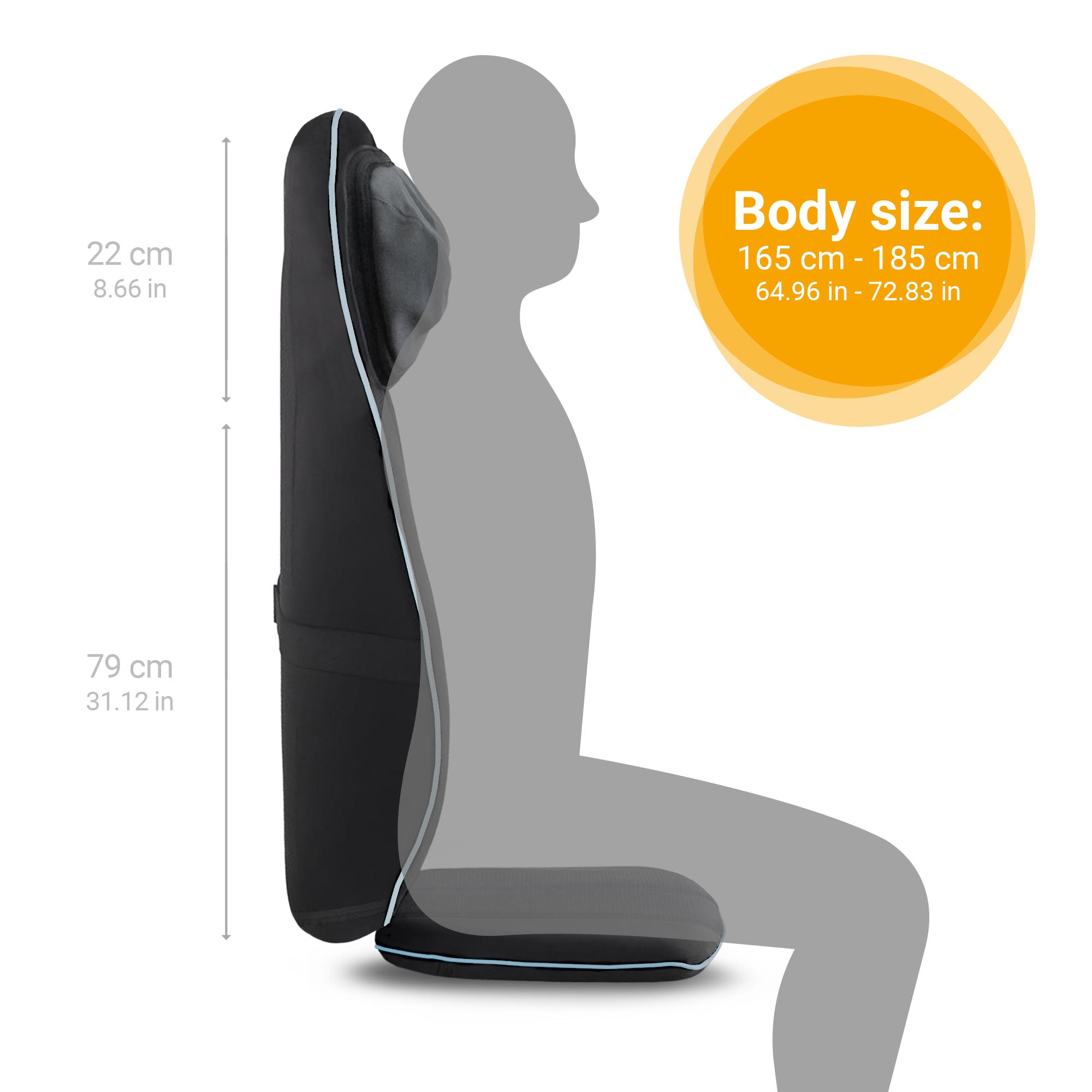 MC 825| Almohadilla de masaje Shiatsu con acupresión para asiento