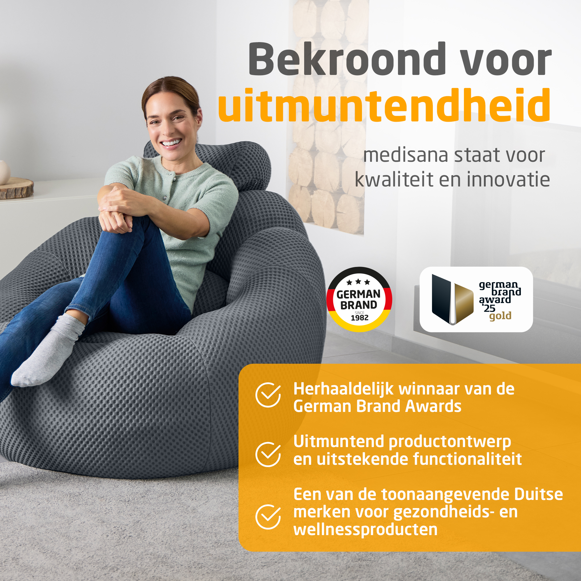 medisana RS 150 Bubble sofa - Donker grijs