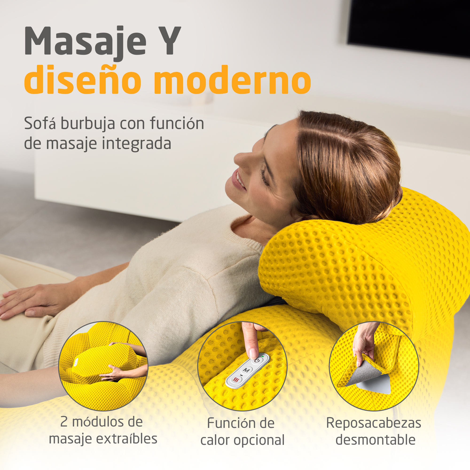 medisana RS 200 Bubble sofa - orange