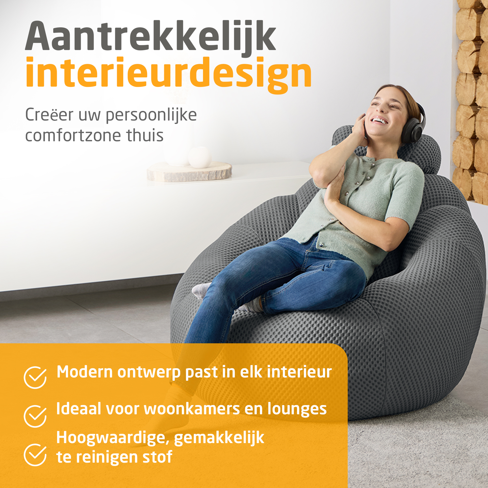medisana RS 150 Bubble sofa - Donker grijs