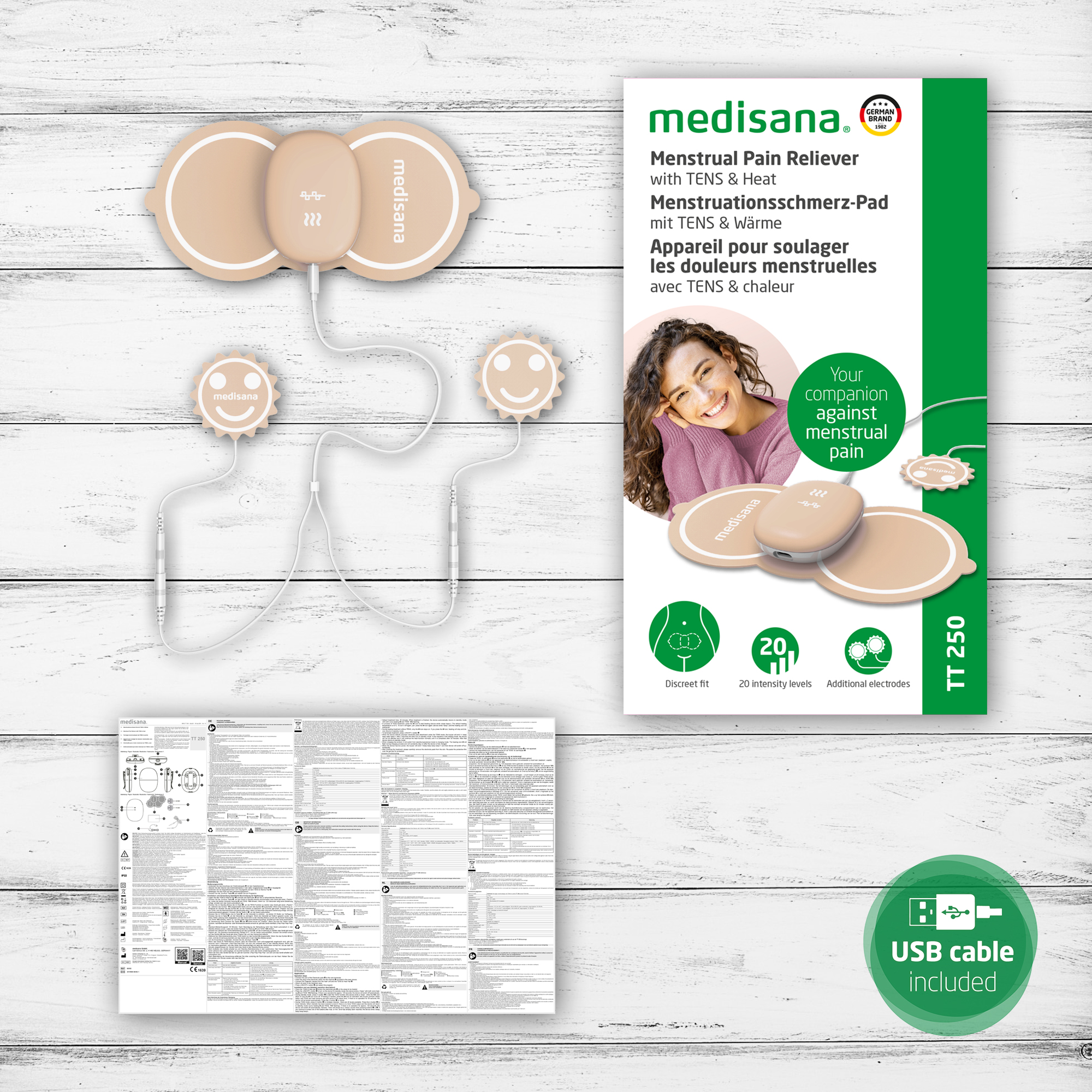 TT 250 | Menstruatiepijn-pad met TENS & warmte