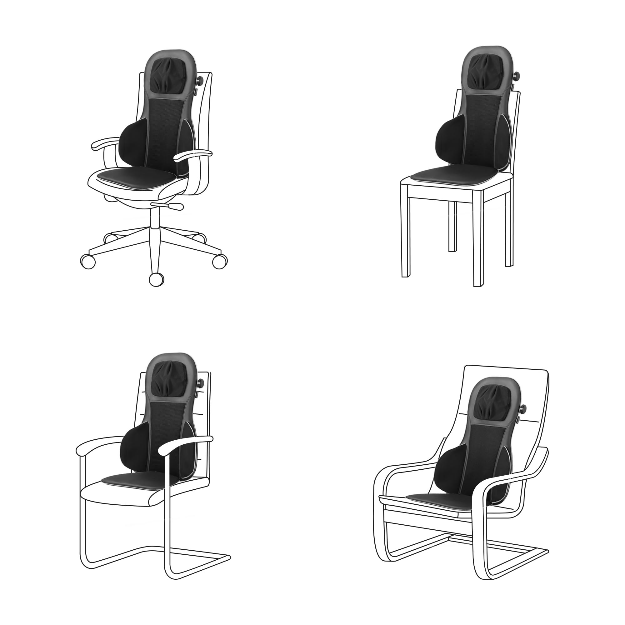 MC 823 | Shiatsu-acupressuur-massage-opzetkussen