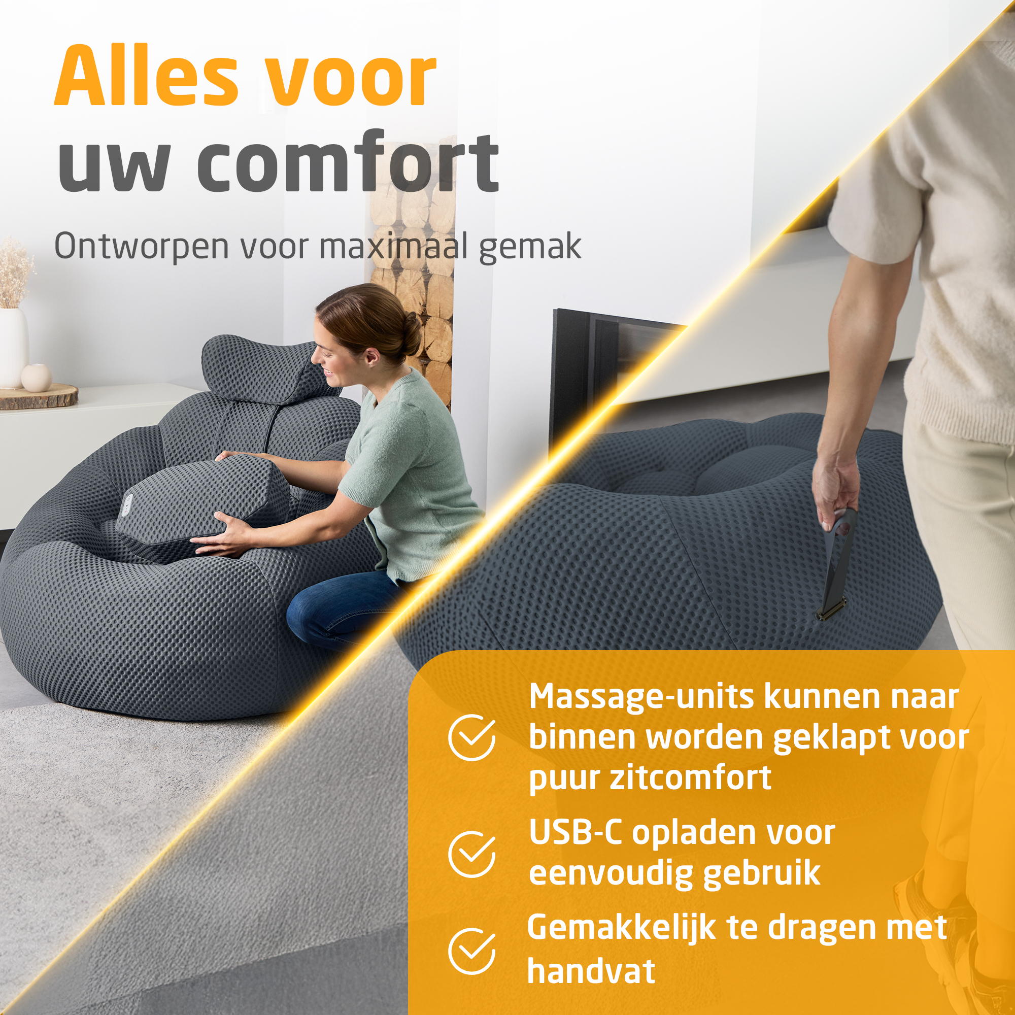 medisana RS 150 Bubble sofa - Donker grijs