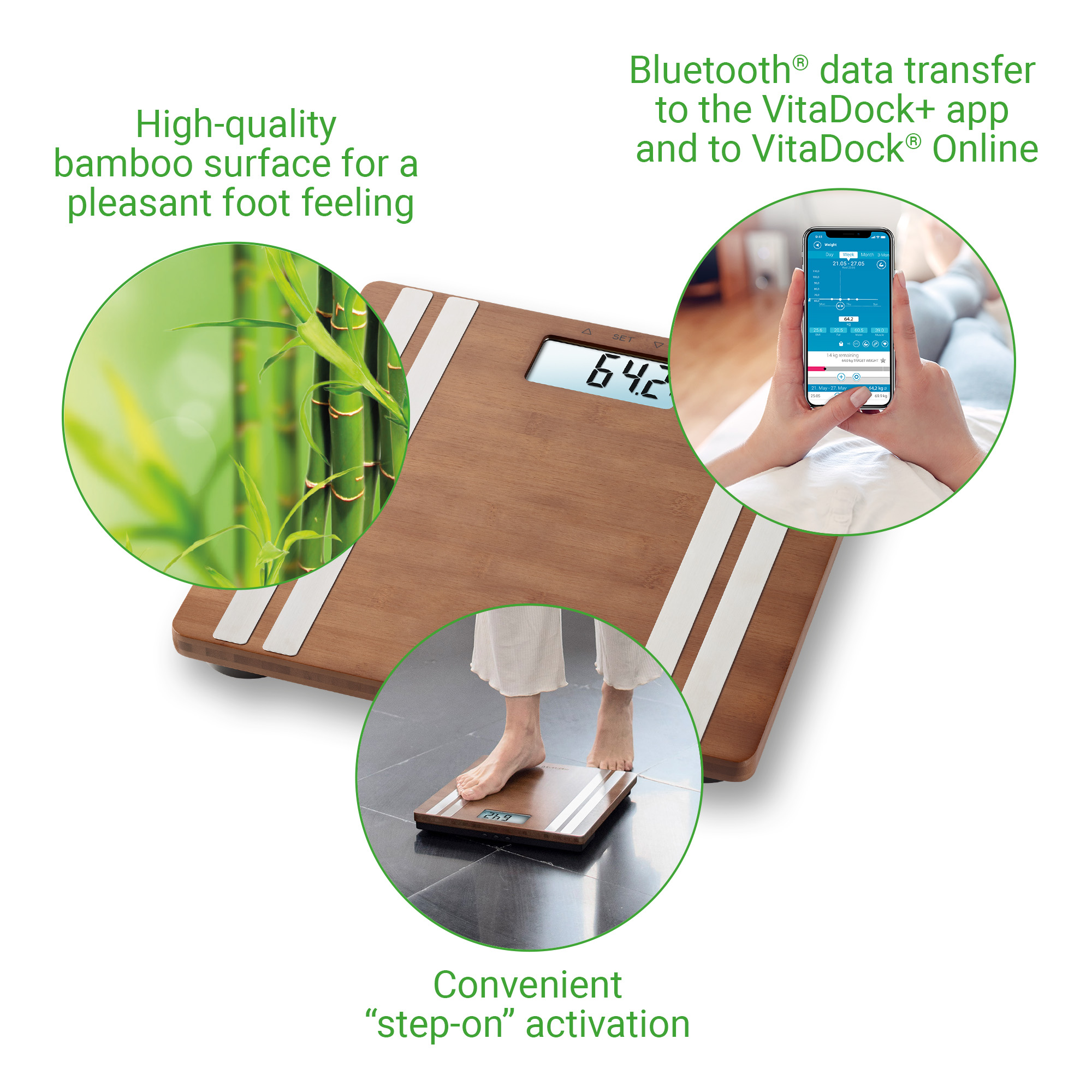BS 552 connect | Bamboo Body Analysis Scale