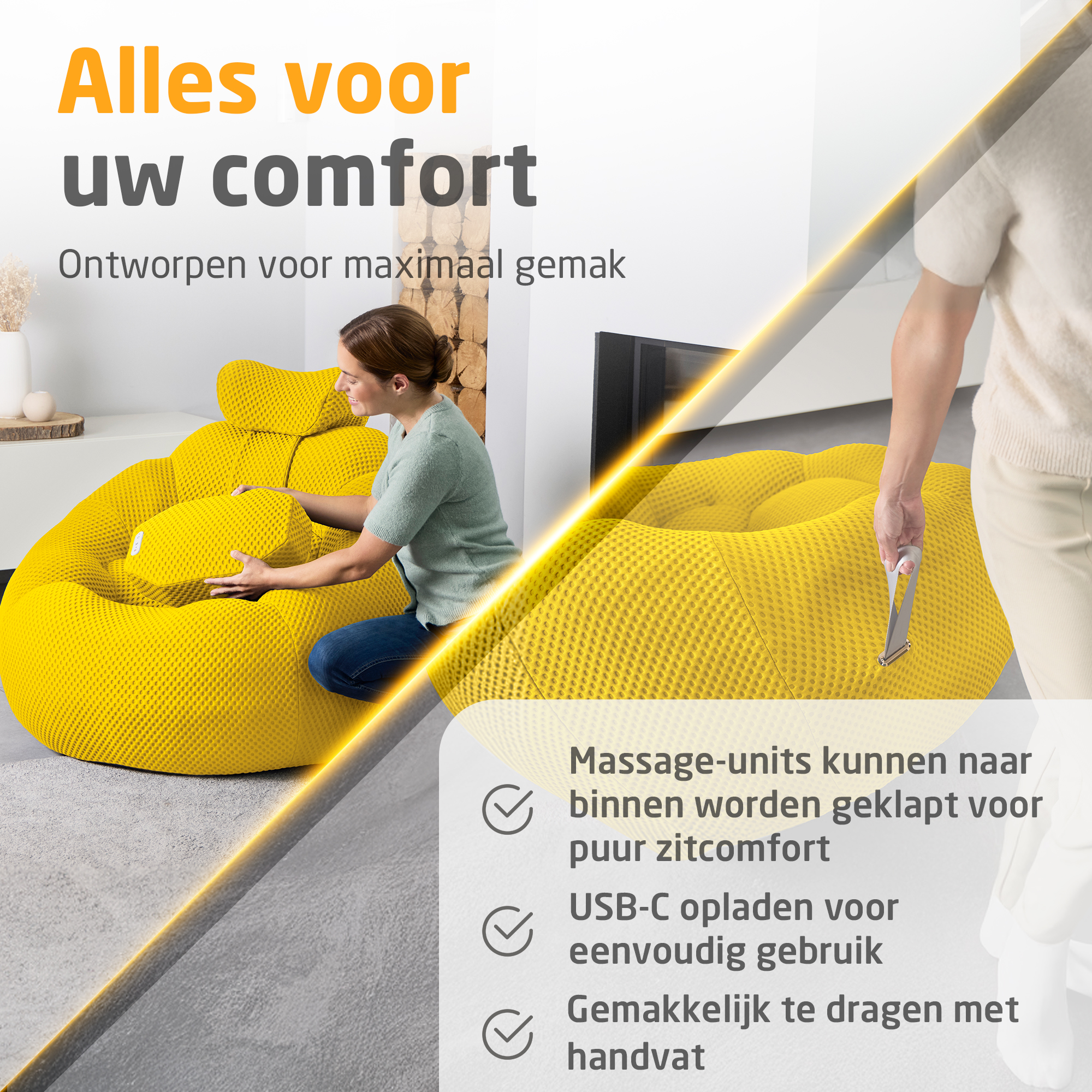 medisana RS 200 Bubble sofa - Oranje