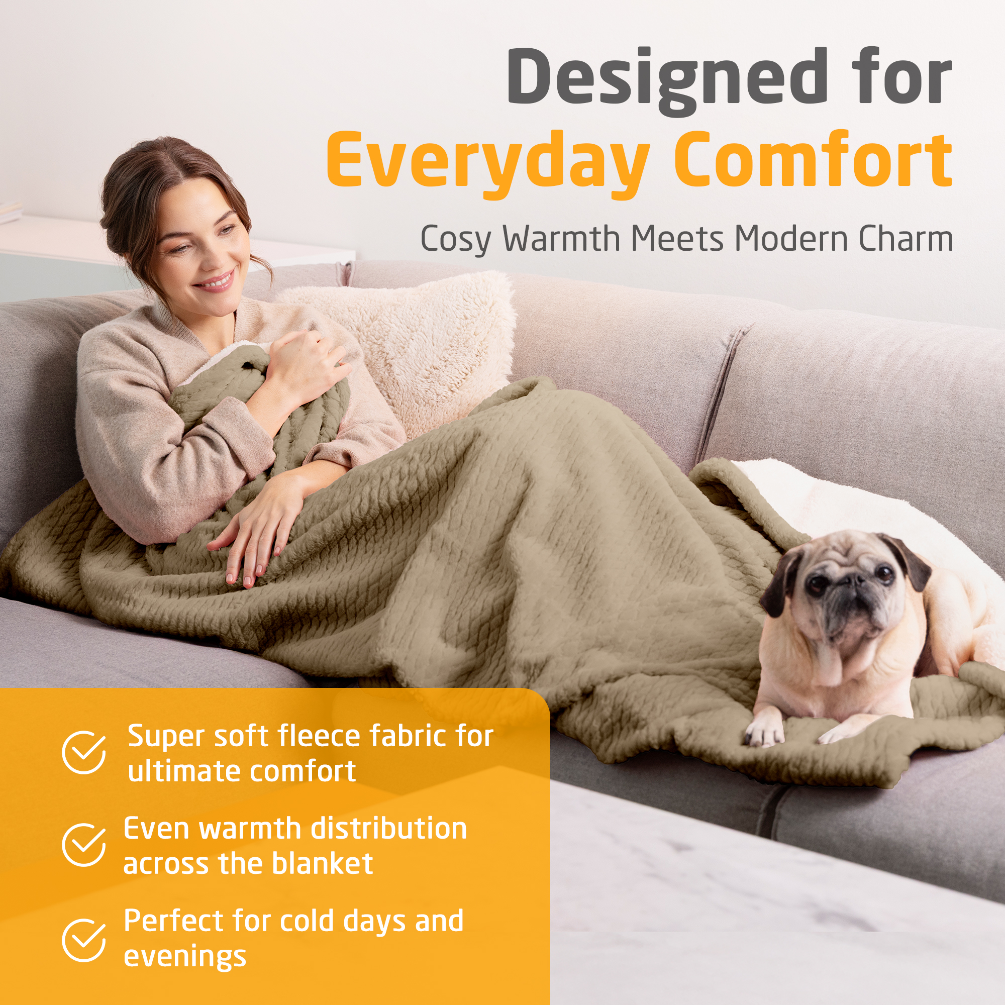 HB 419 | Heated blanket | cloud cream