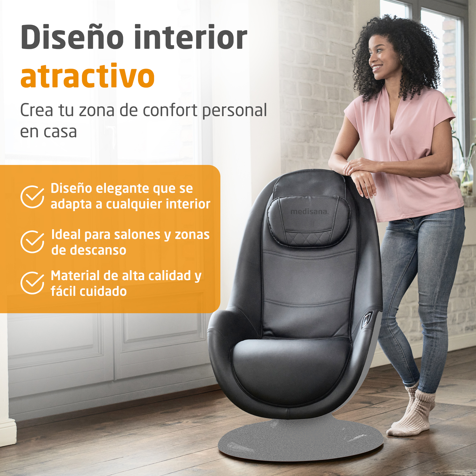 RS 670 | Sillón lounge con función de masaje y reposapiés