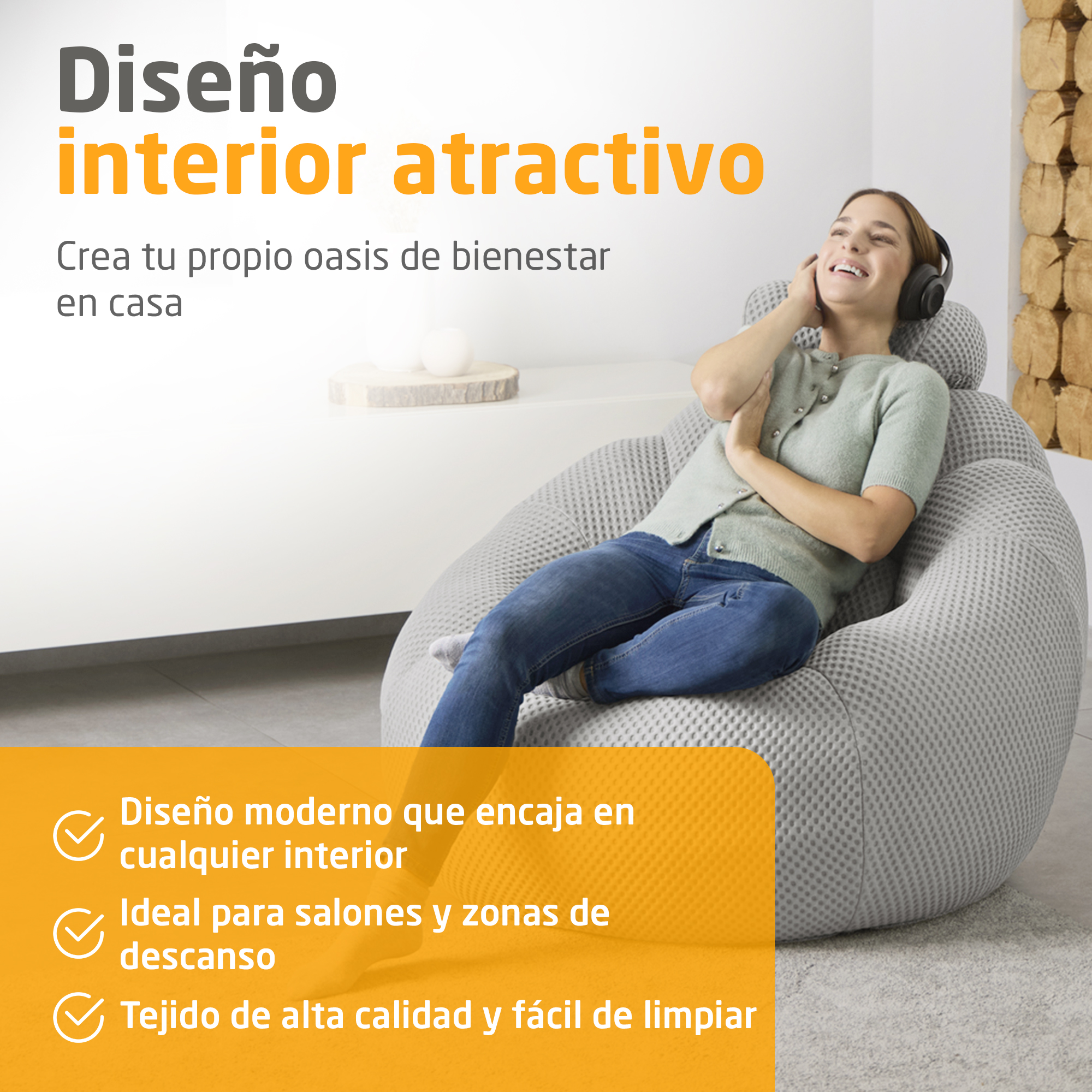 medisana RS 100 Bubble sofa - light grey