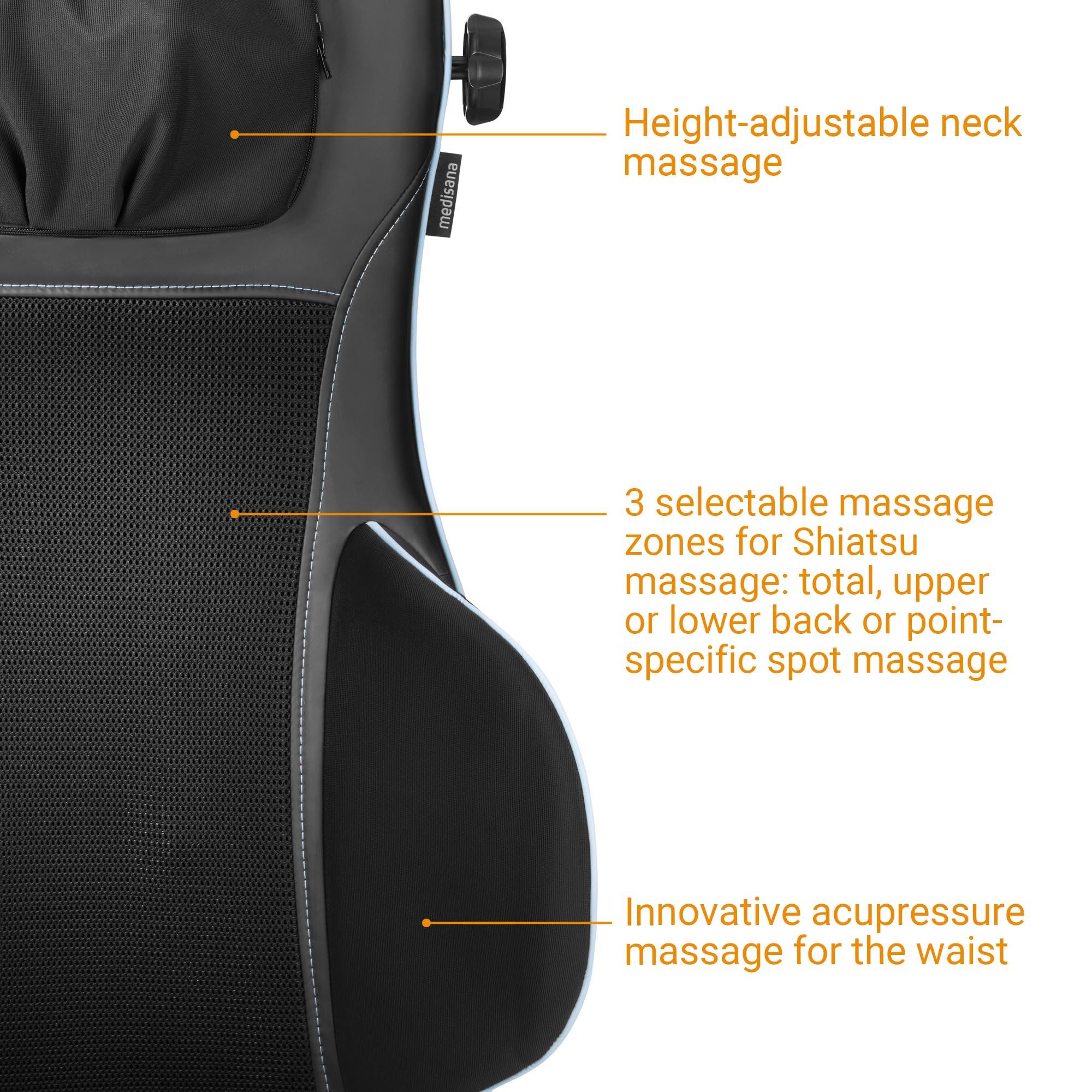 MC 825 blue | Shiatsu acupressure massage seat cover