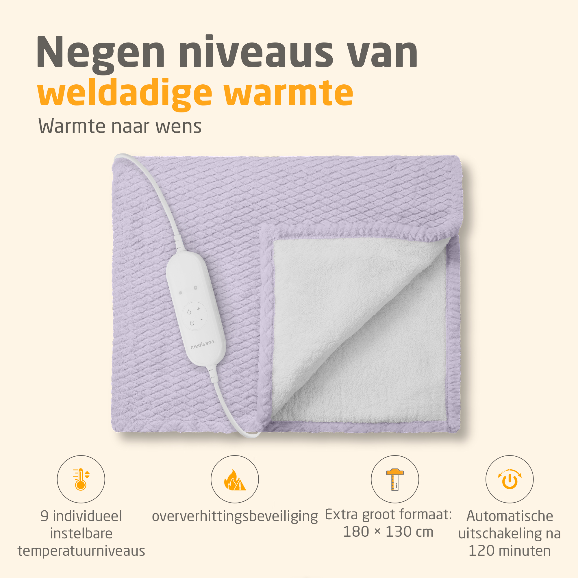medisana HB 418 - Warmtedeken- lichtpaars