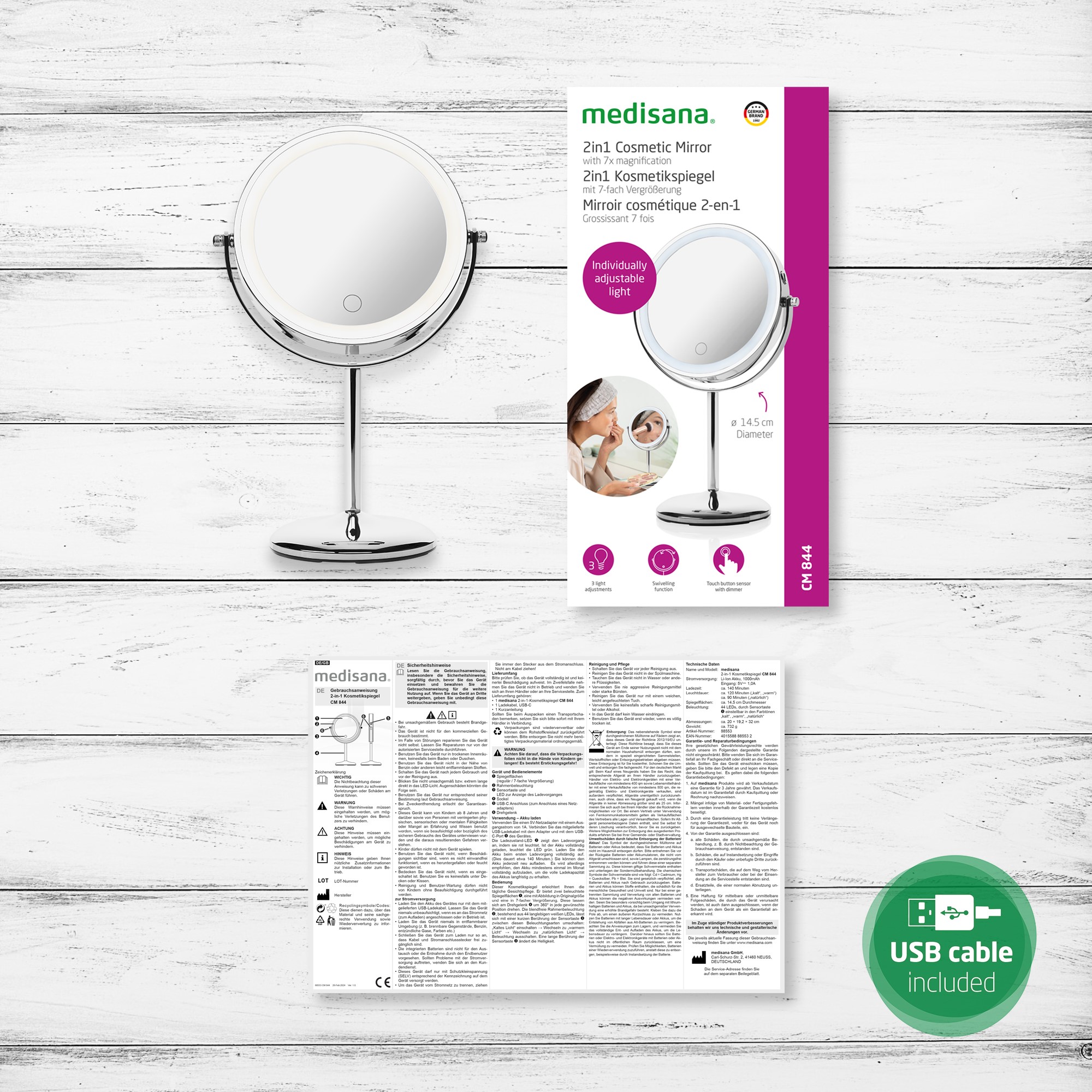 CM 844 | 2in1 cosmetics mirror CM 844 | 2in1 cosmetics mirror