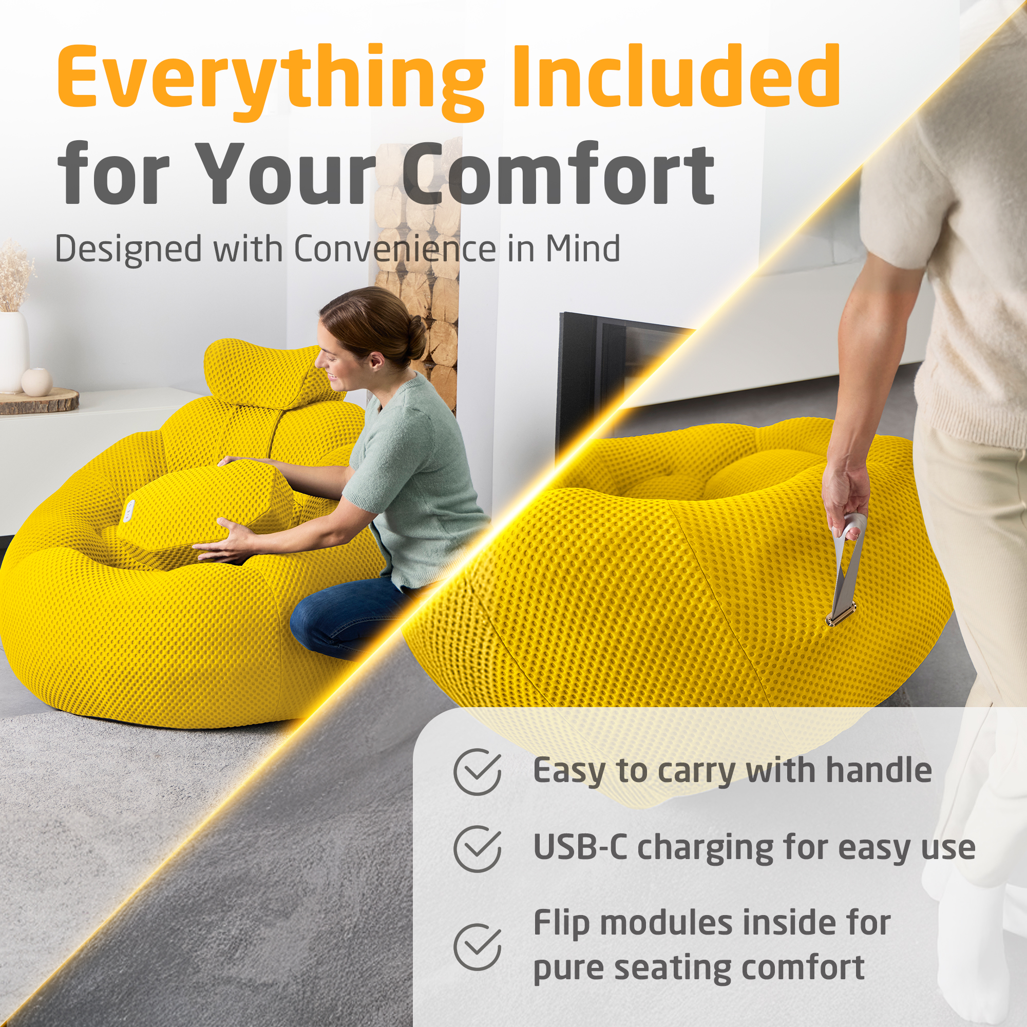 RS 200 | Bubble Sofa - sunny yellow