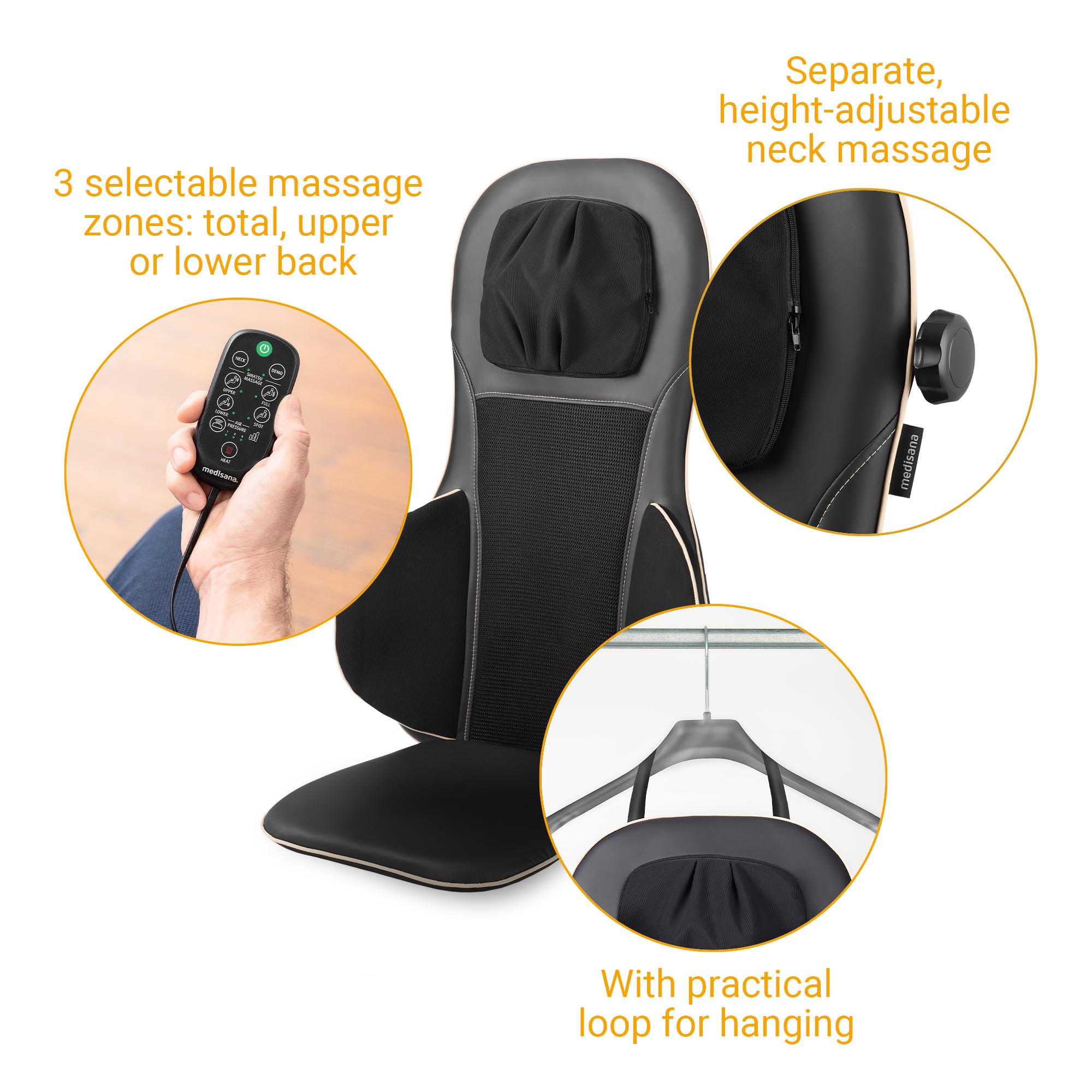 MC 825 | Shiatsu acupressure massage seat cushion