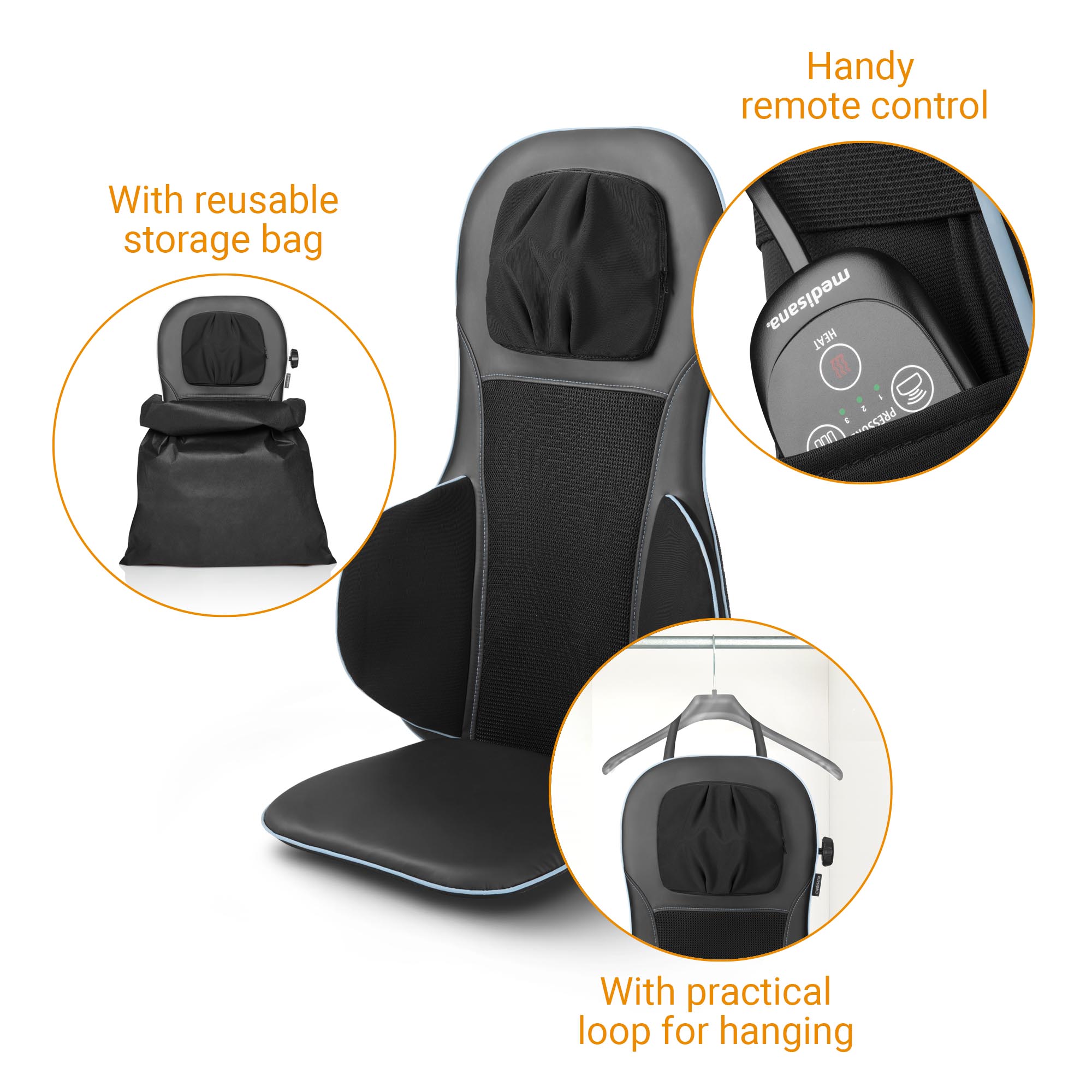MC 825 blue | Shiatsu acupressure massage seat cover