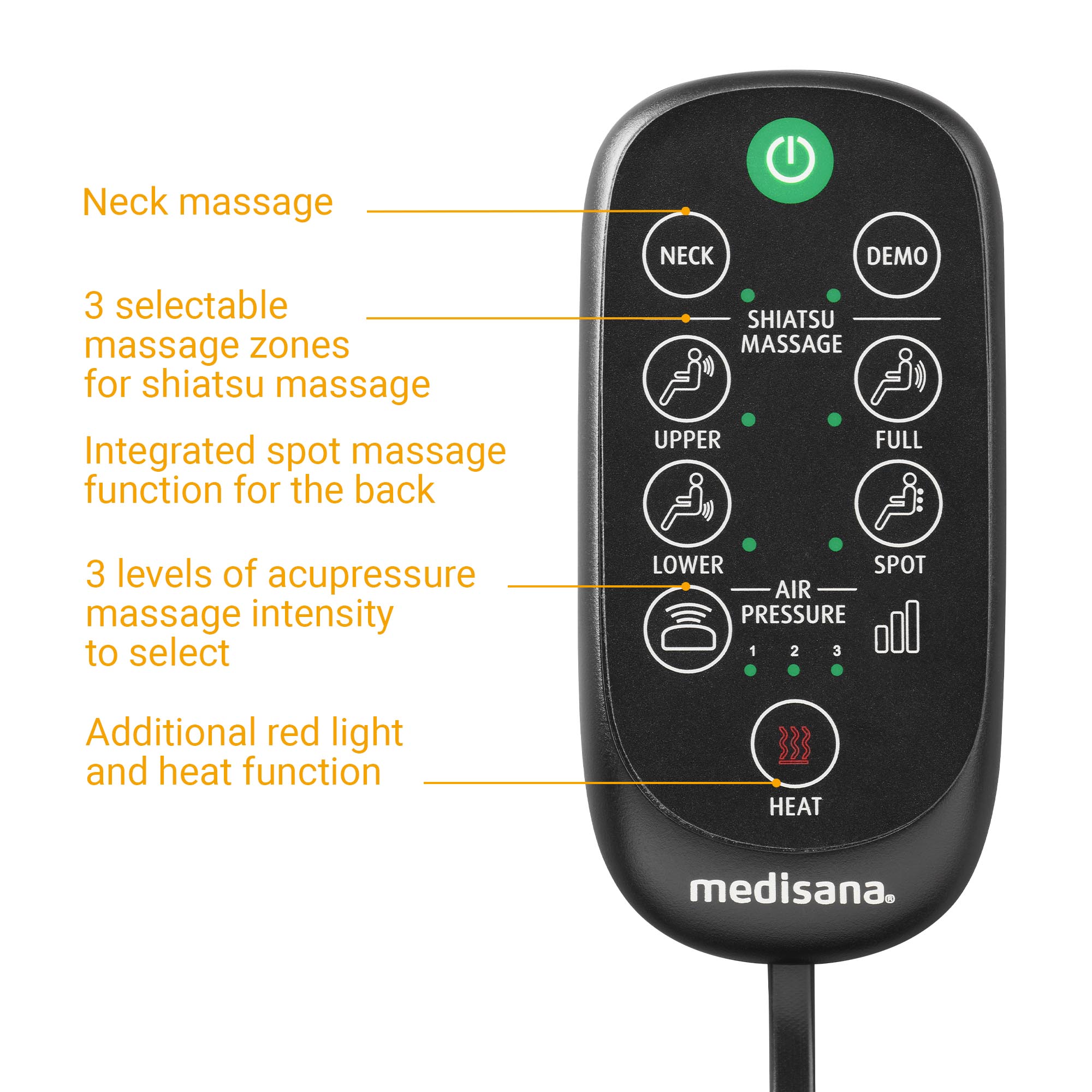MC 825 beige | Shiatsu acupressure massage seat cover
