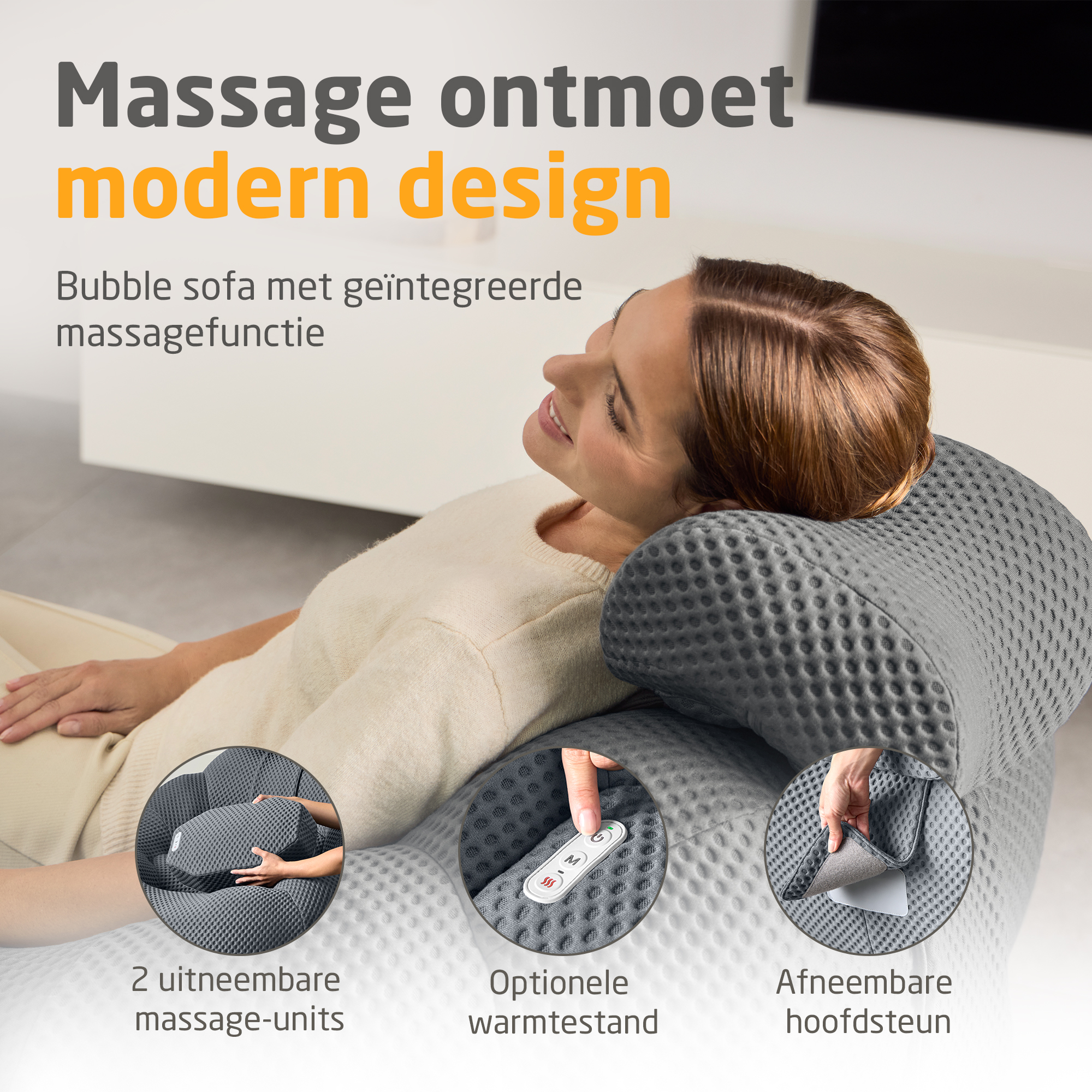 medisana RS 150 Bubble sofa - Donker grijs