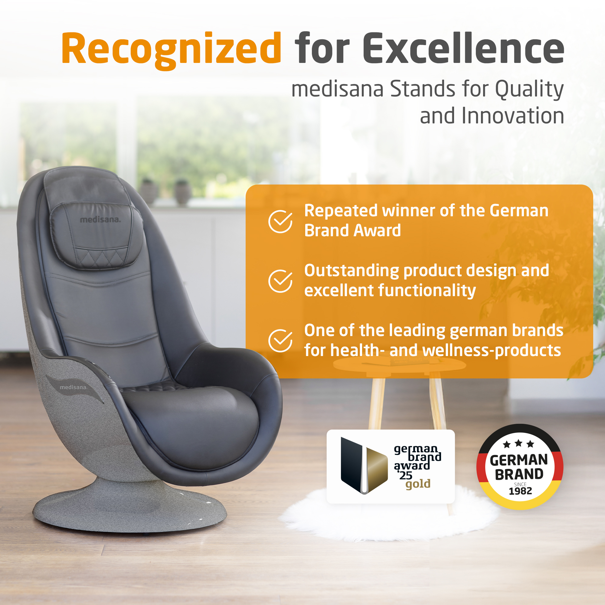 RS 670 | Lounge Sessel mit Massagefunktion und Hocker