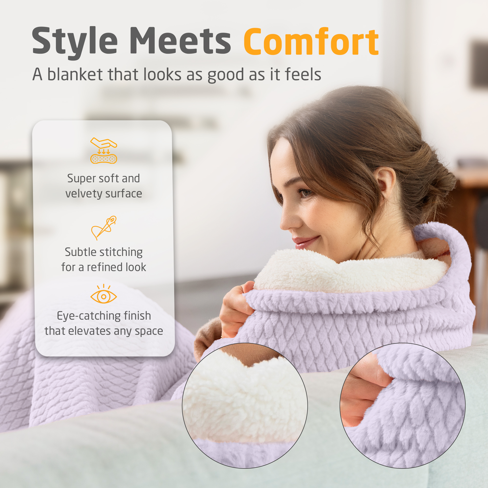 67774eebd271b1e04fecfa1751896dab HB 418 | Heated blanket | light purple