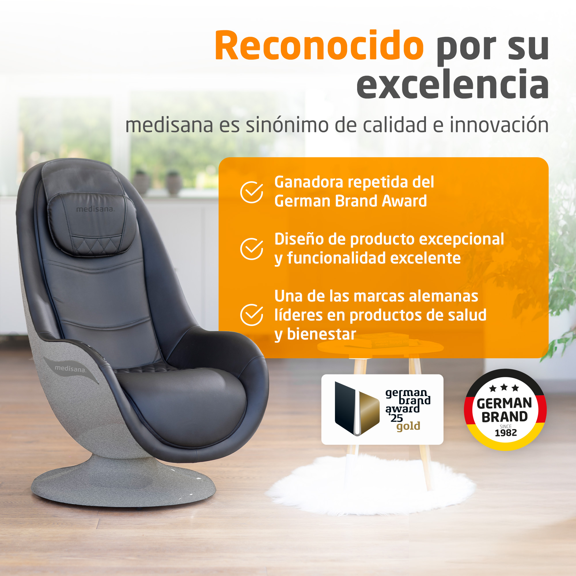 RS 670 | Sillón lounge con función de masaje y reposapiés