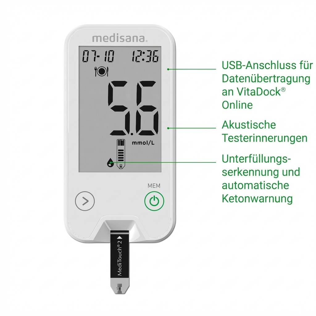 MediTouch 2 mmol/L | bloedsuikermeter
