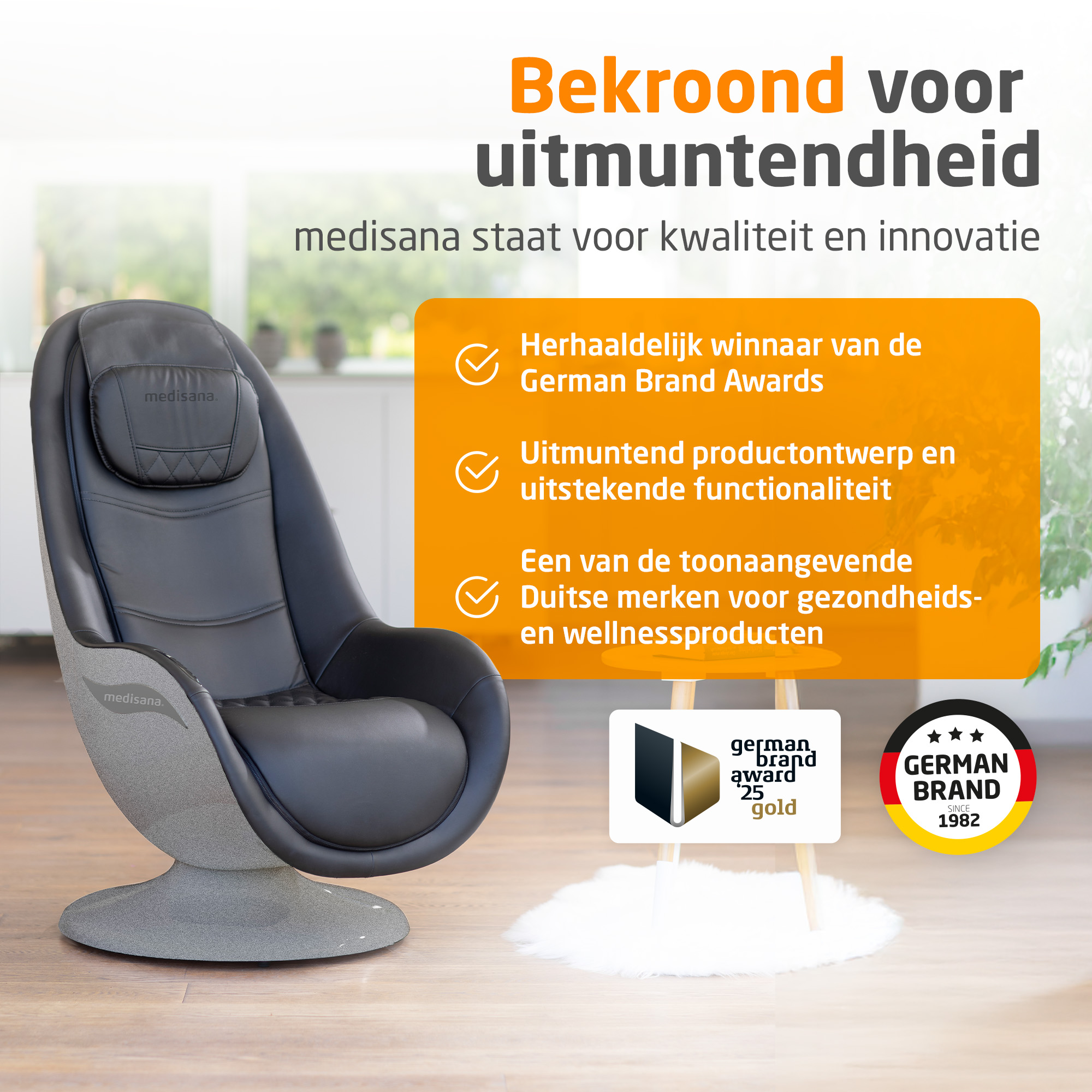 RS 670 | Loungefauteuil met massagefunctie en hocker