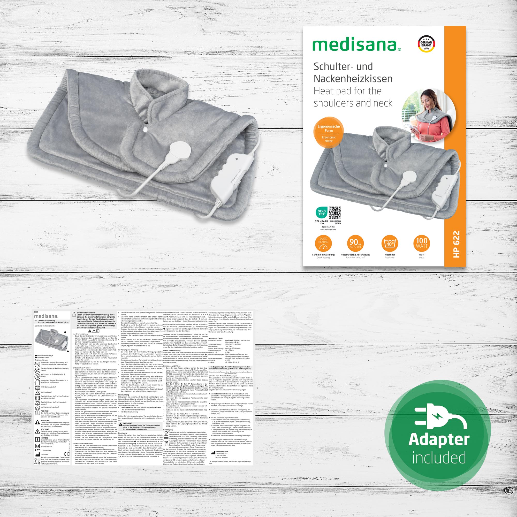 9979eaad6a70f5d92de96a3cf27ba5af HP 622 | Heating pad for neck and shoulder