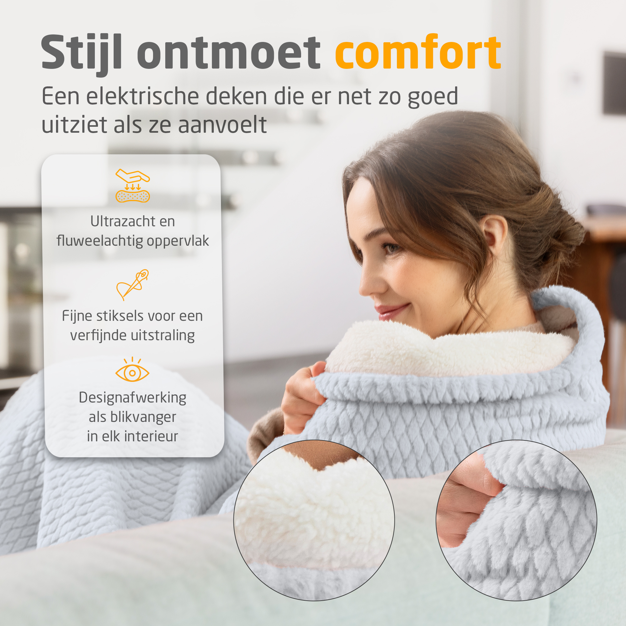 medisana HB 416 - Warmtedeken - lichtgrijs