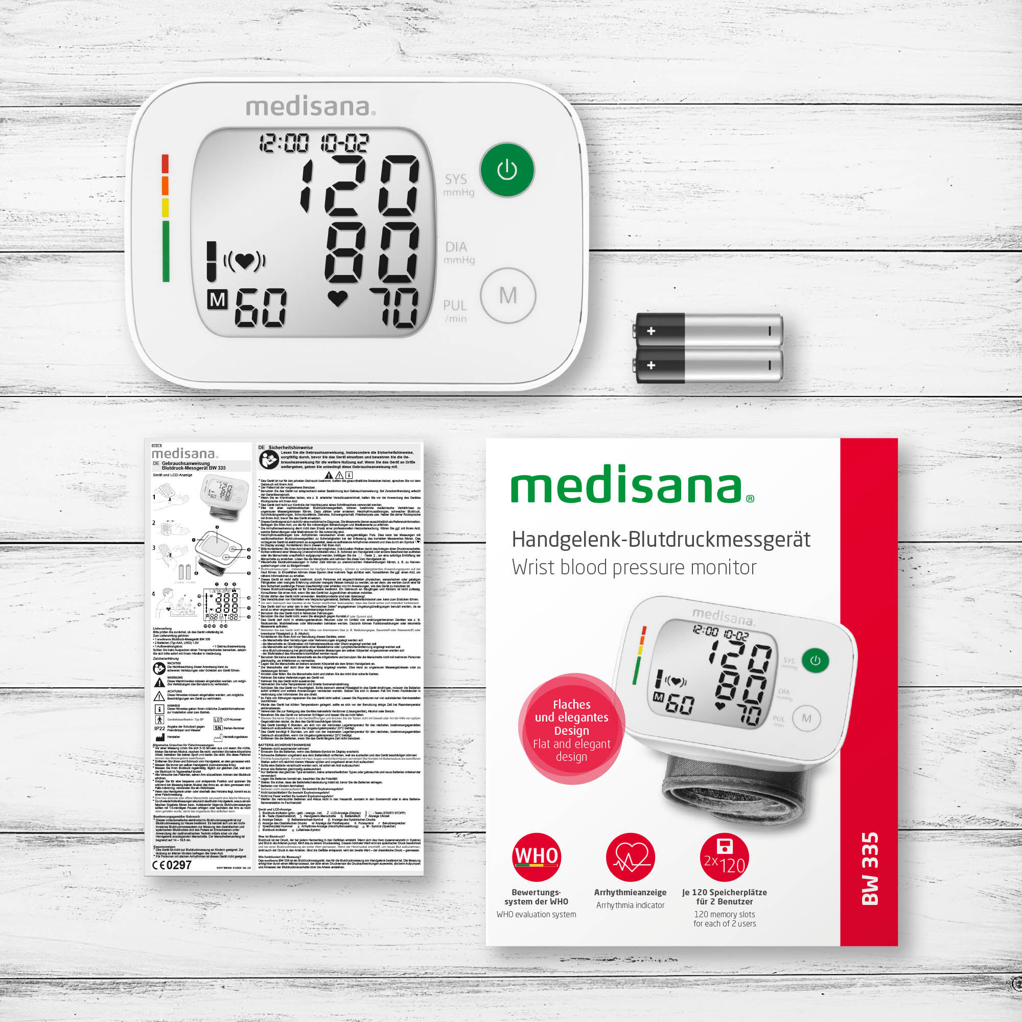medisana BW 335 Tensiómetro de muñeca