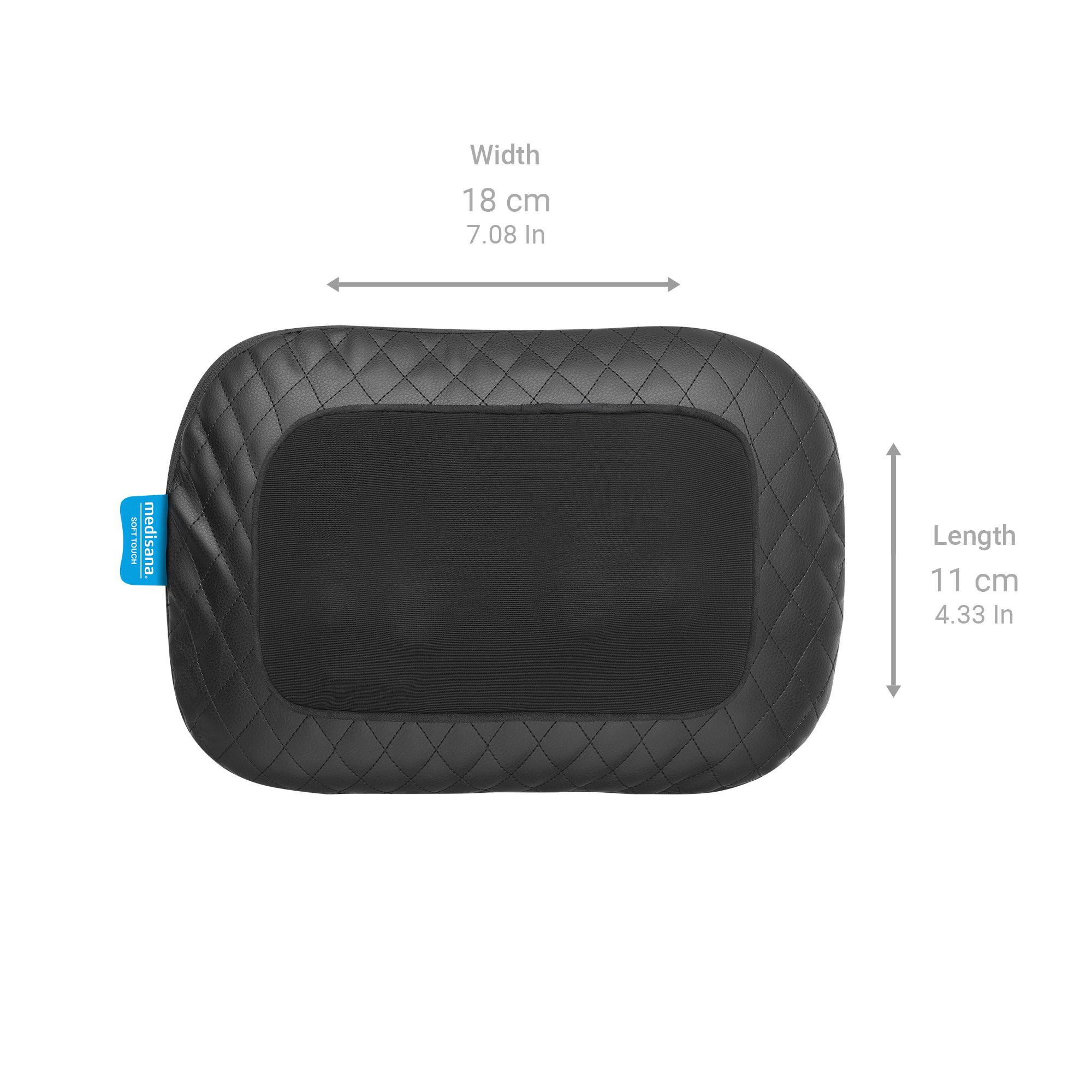 MCG 800 zwart | Gel Shiatsu-massagekussen
