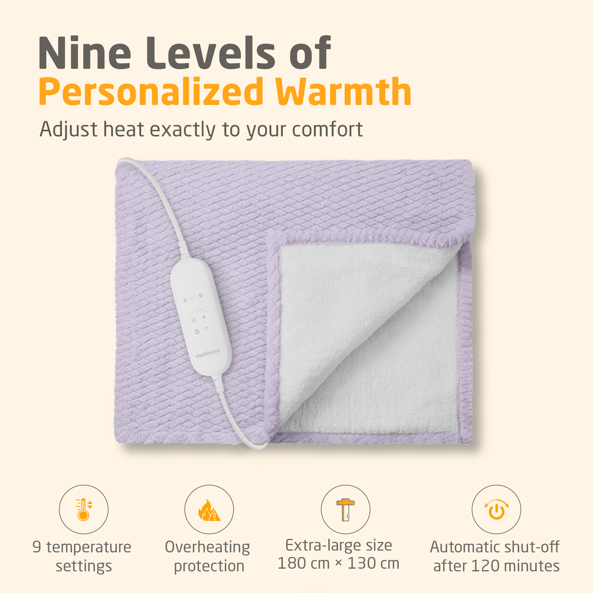 56288fa1e546c2cb830422179b3c628b HB 418 | Heated blanket | light purple