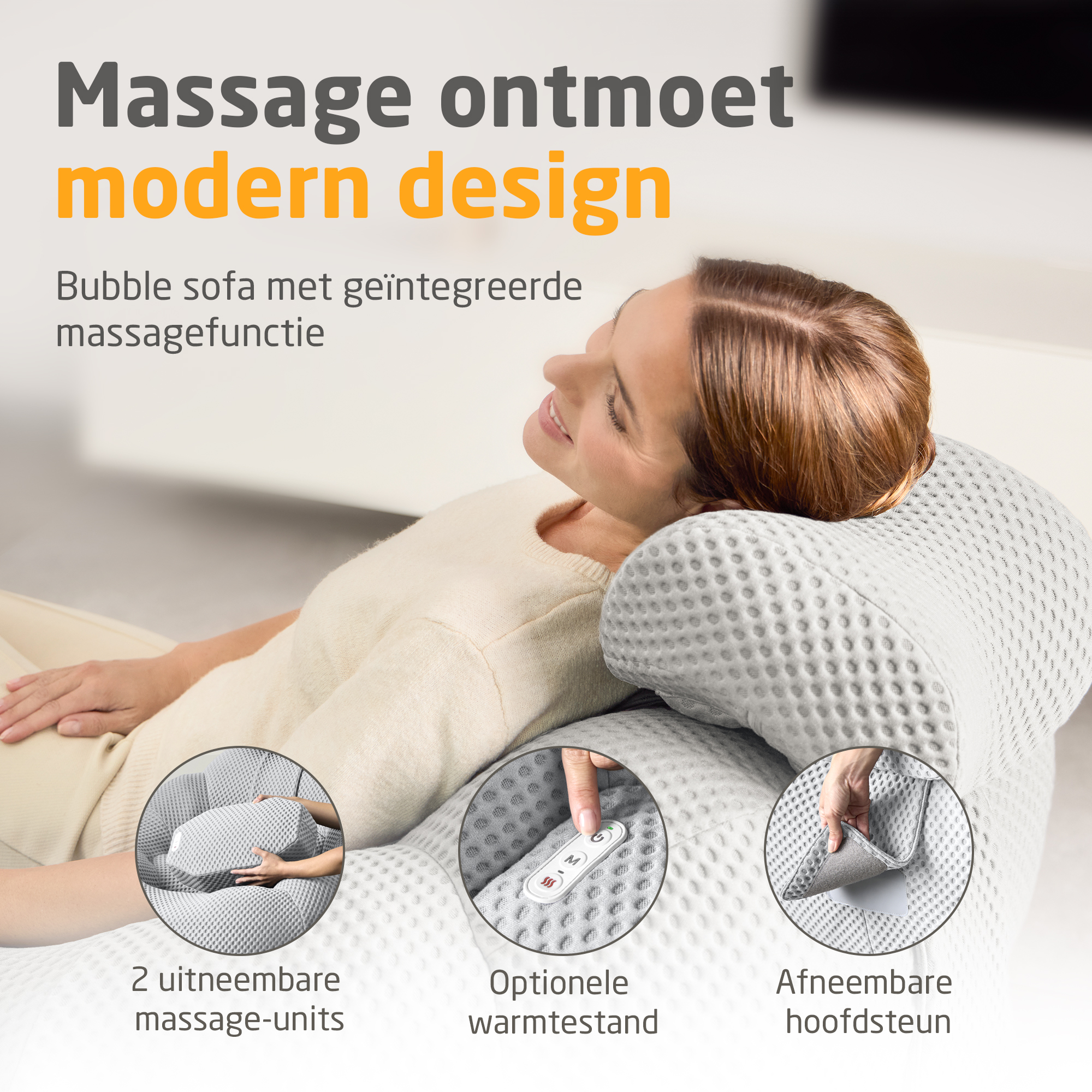 medisana RS 100 Bubble sofa - light grey