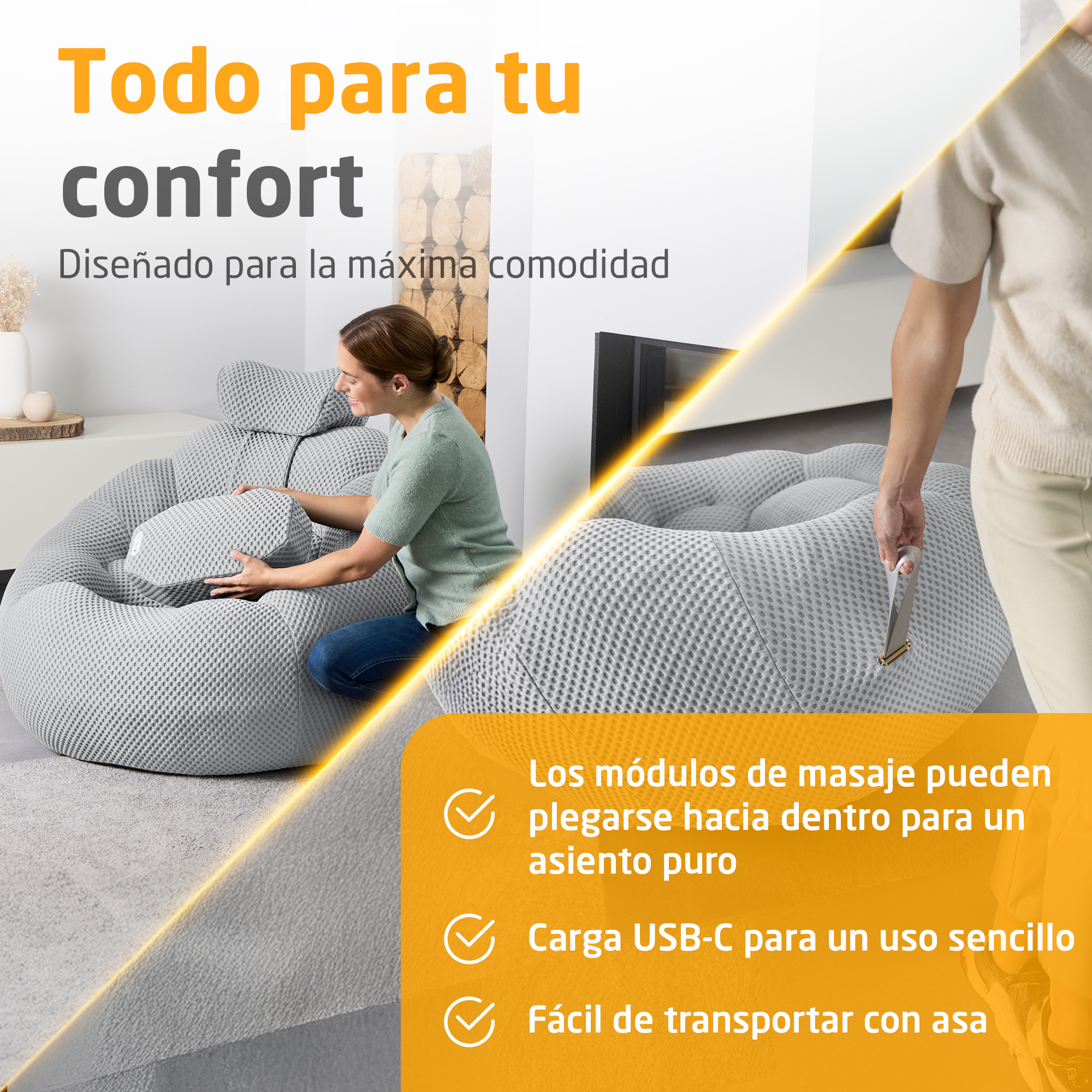 medisana RS 100 Bubble sofa - light grey