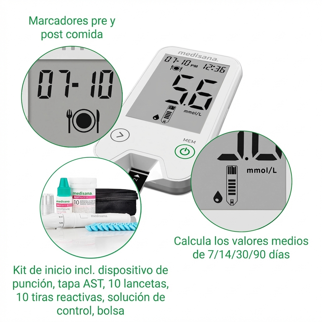 MediTouch 2 mmol/L | Medidor de glucosa en sangre
