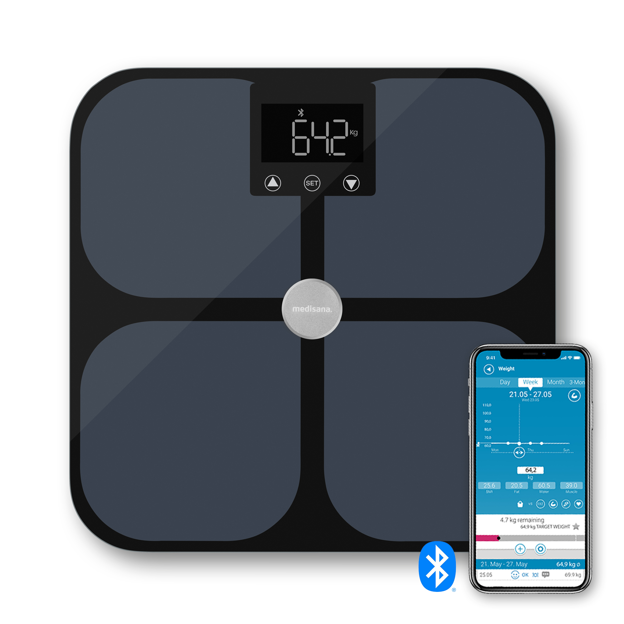 BS 650 connect | Lichaamsanalyse weegschaal met WiFi & Bluetooth