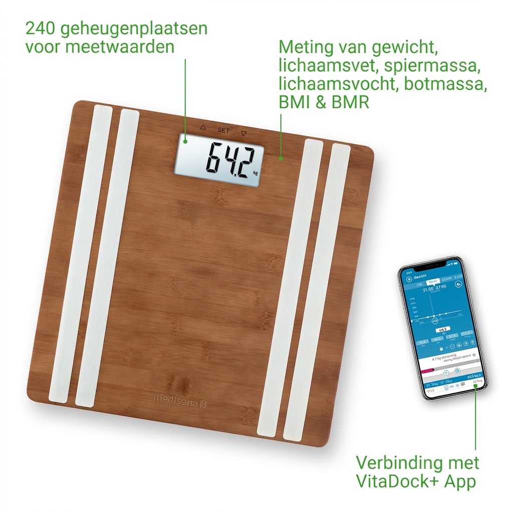 BS 552 connect | Bamboe-lichaamsanalyseweegschaal