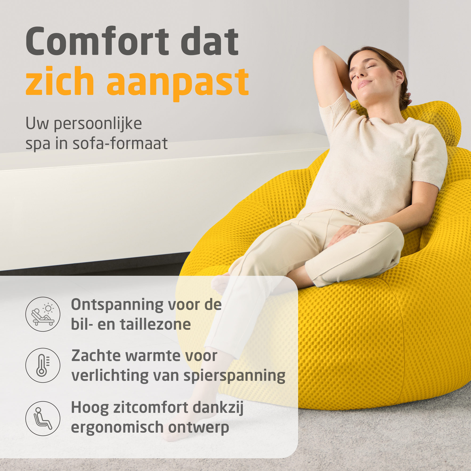 medisana RS 200 Bubble sofa - Oranje