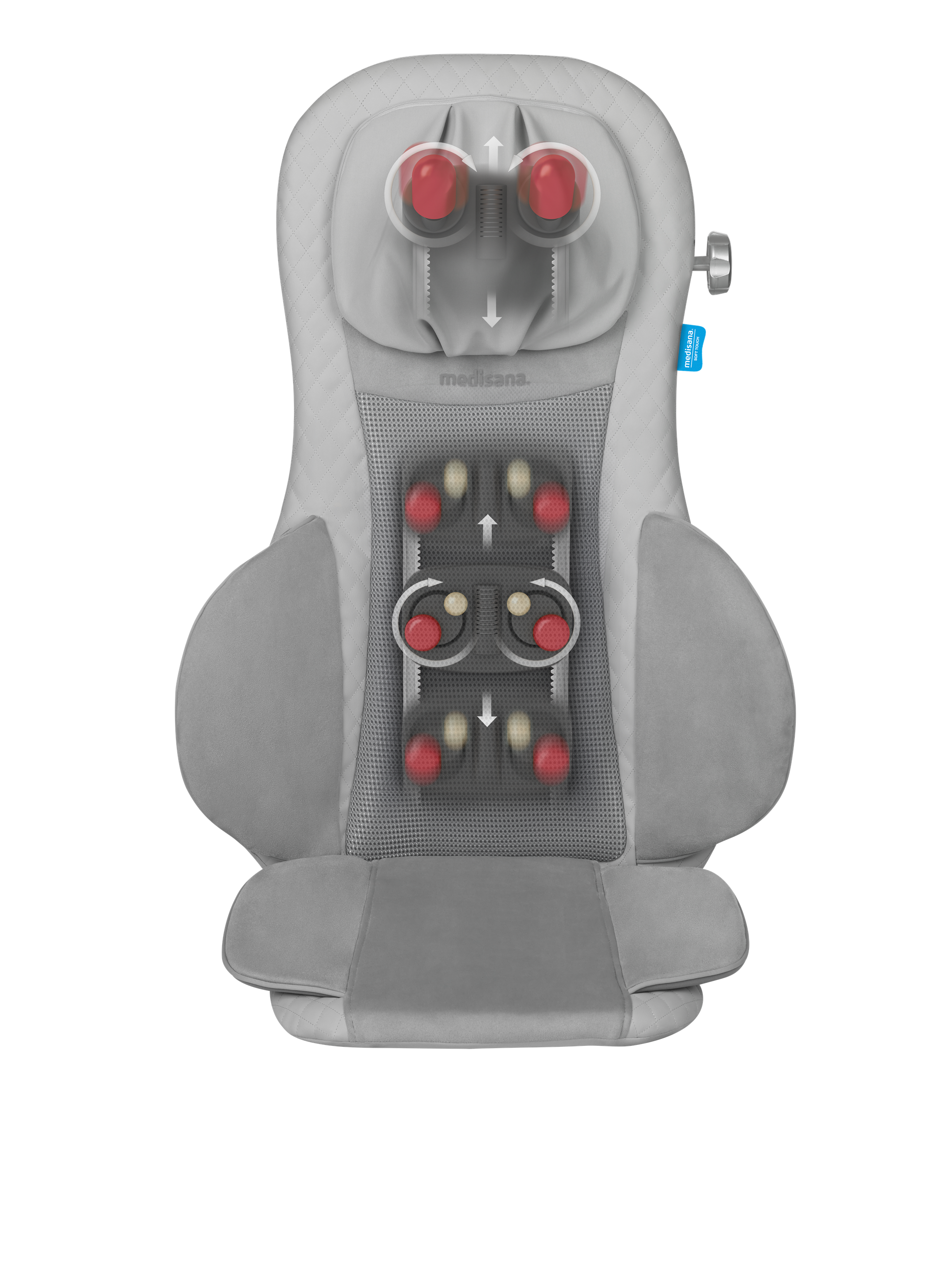 MCG 820 grey | Gel Shiatsu acupressure massage seat cover