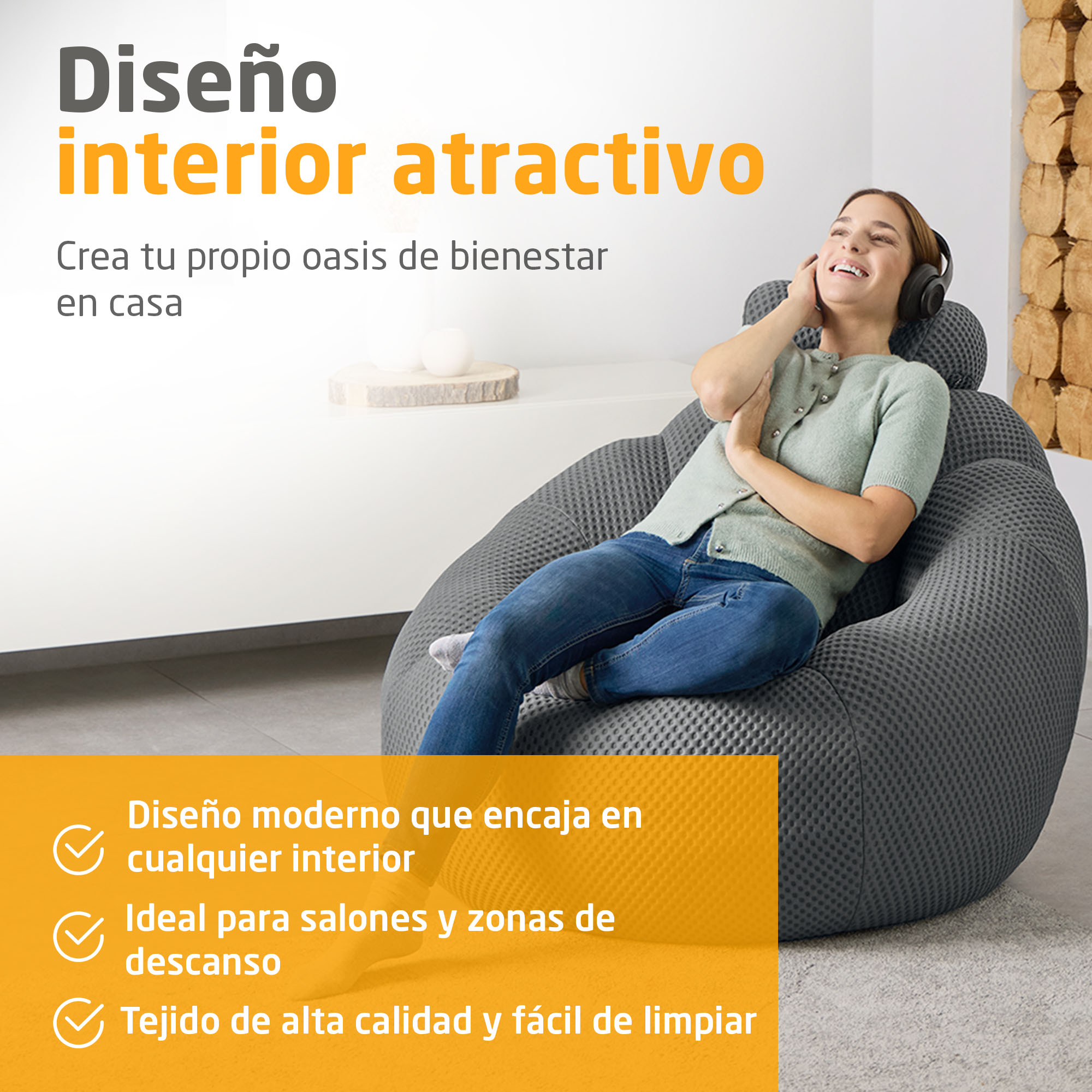 medisana RS 150 Bubble sofa - dark grey