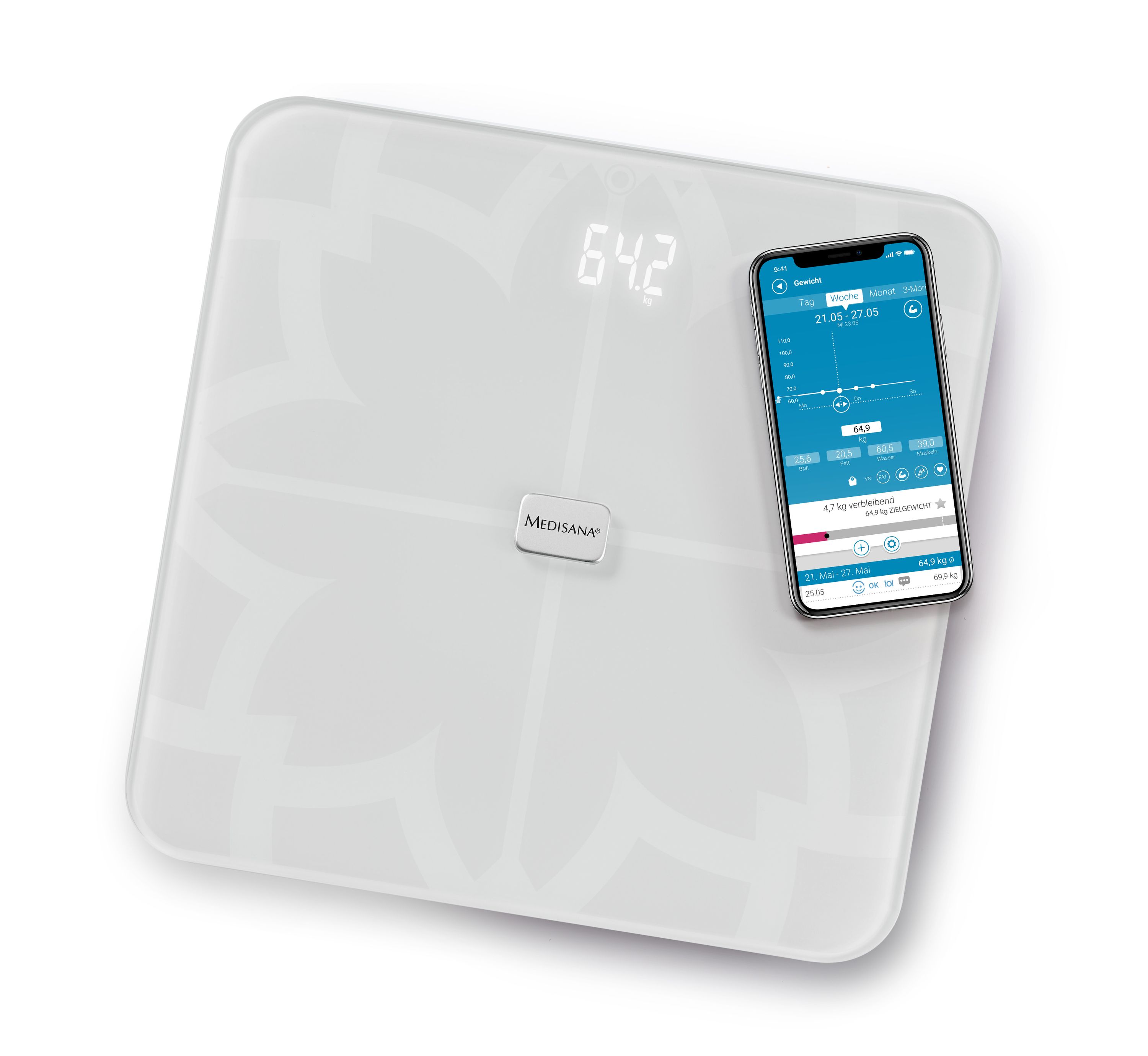 medisana BS 450 Connect - Báscula de análisis corporal