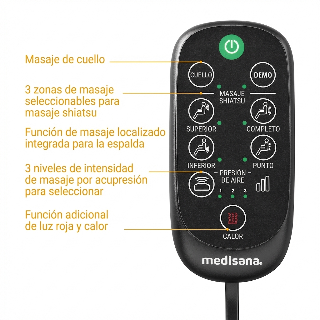 MC 825 | Colchoneta de masaje para asiento Shiatsu y acupresión