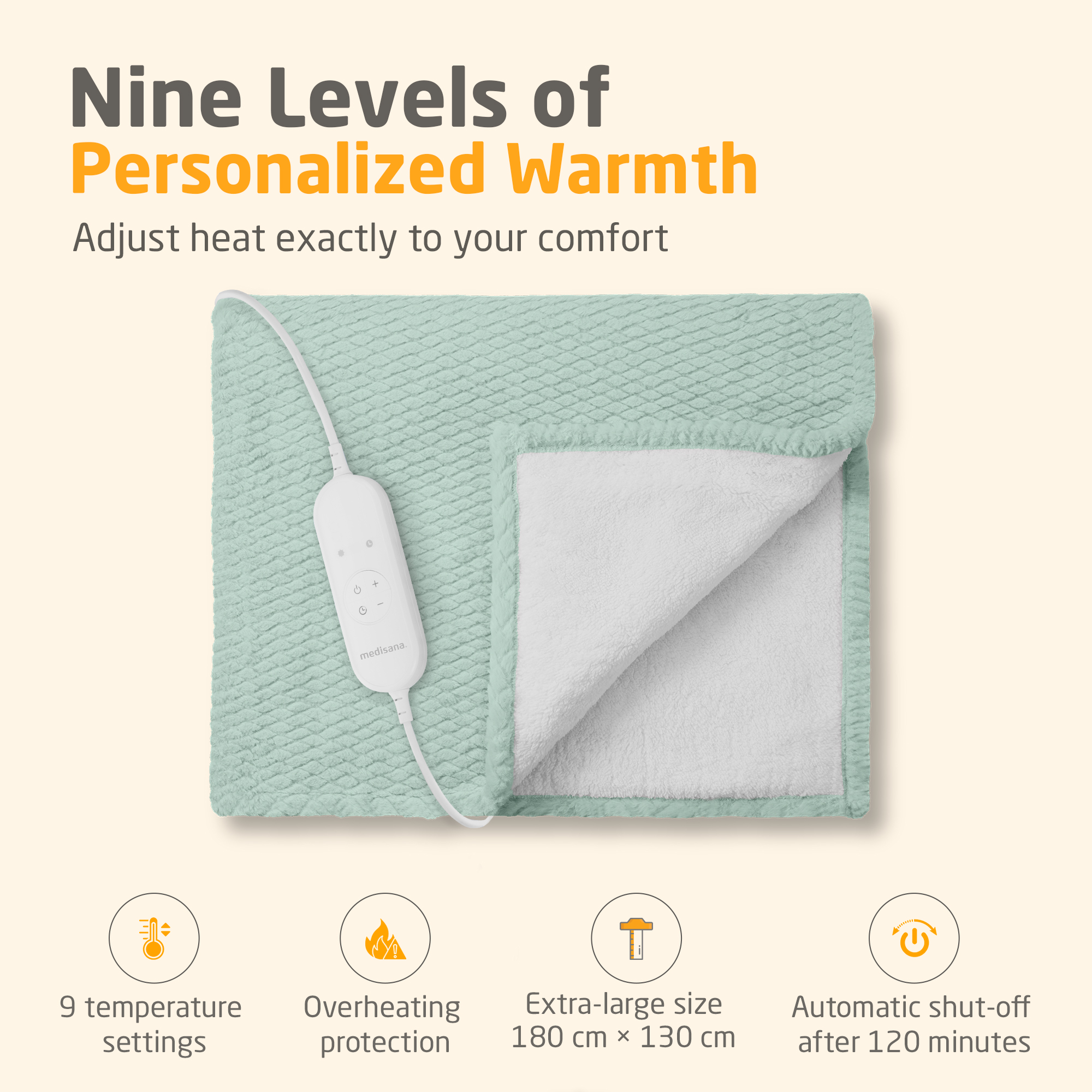 HB 417 | Heated blanket | sage green